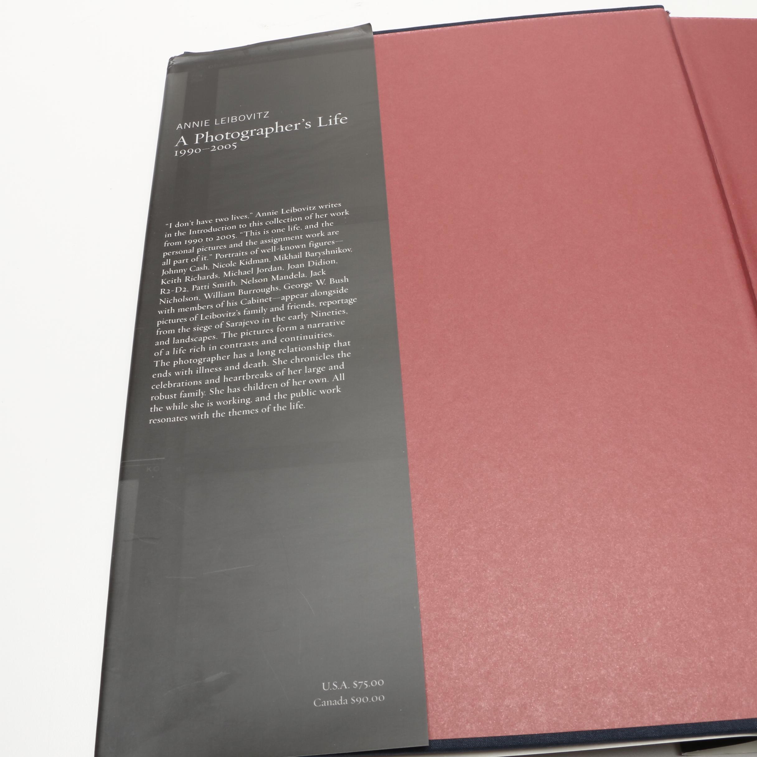 Annie Leibovitz Art Books featuring "A Photographer's Life" and "Women"