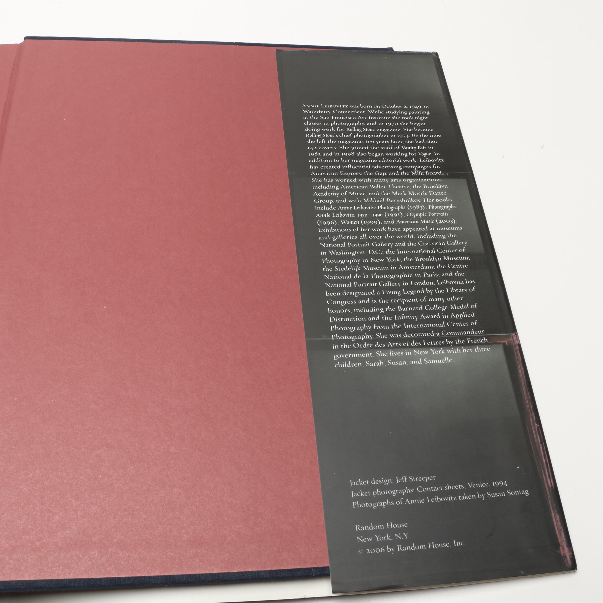 Annie Leibovitz Art Books featuring "A Photographer's Life" and "Women"