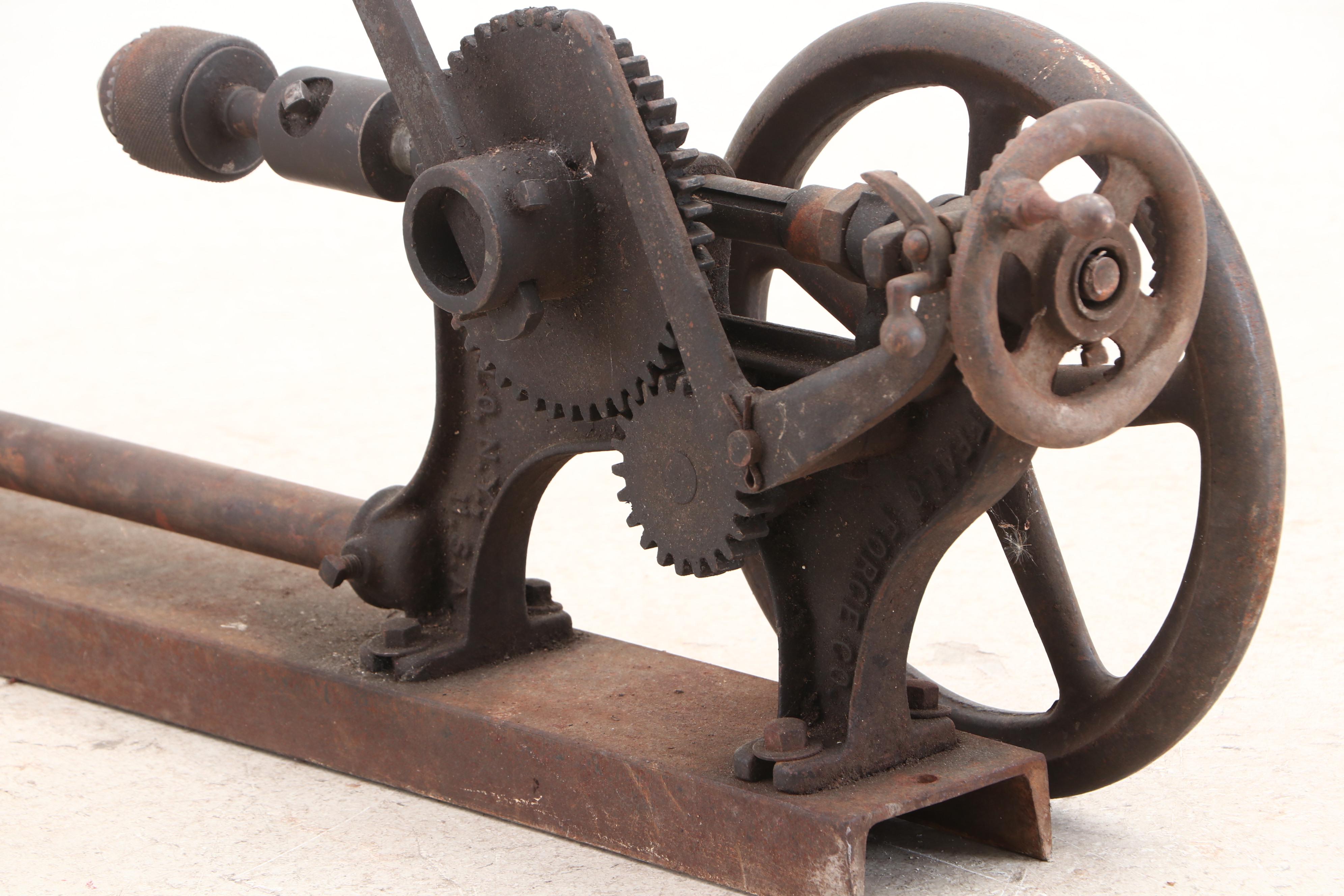 Vintage Manual Drill Press, Mid-20th Century