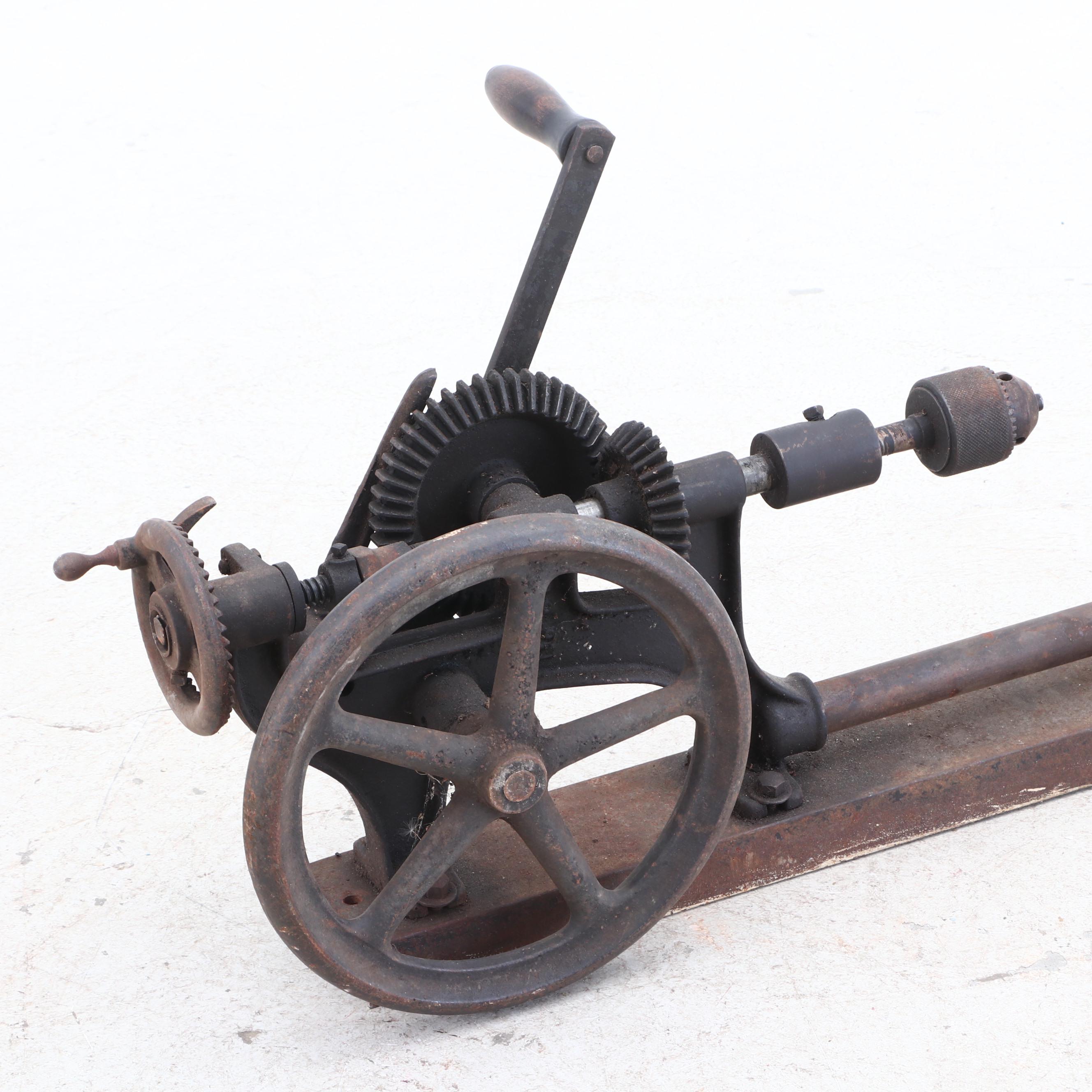 Vintage Manual Drill Press, Mid-20th Century