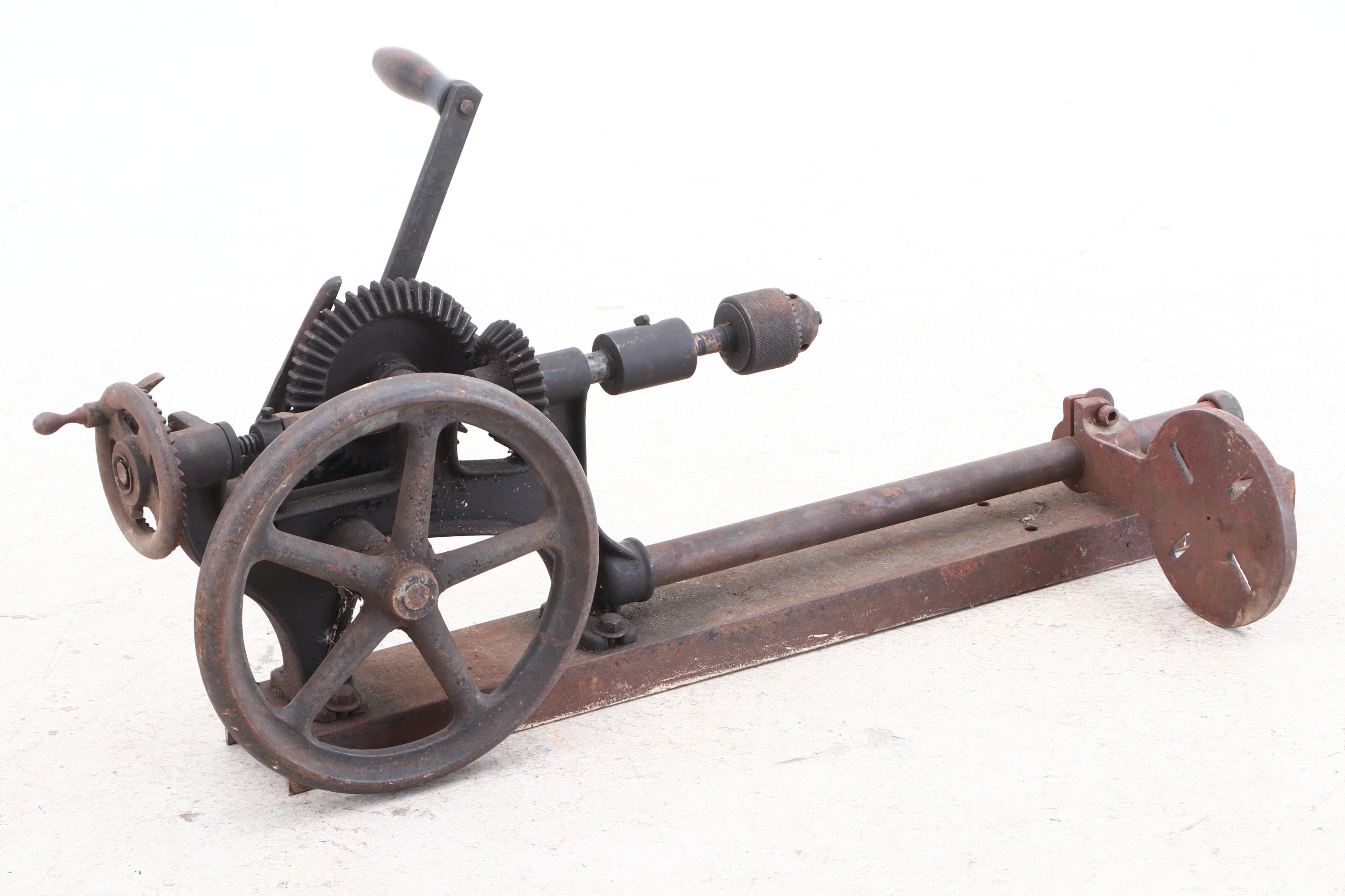 Vintage Manual Drill Press, Mid-20th Century