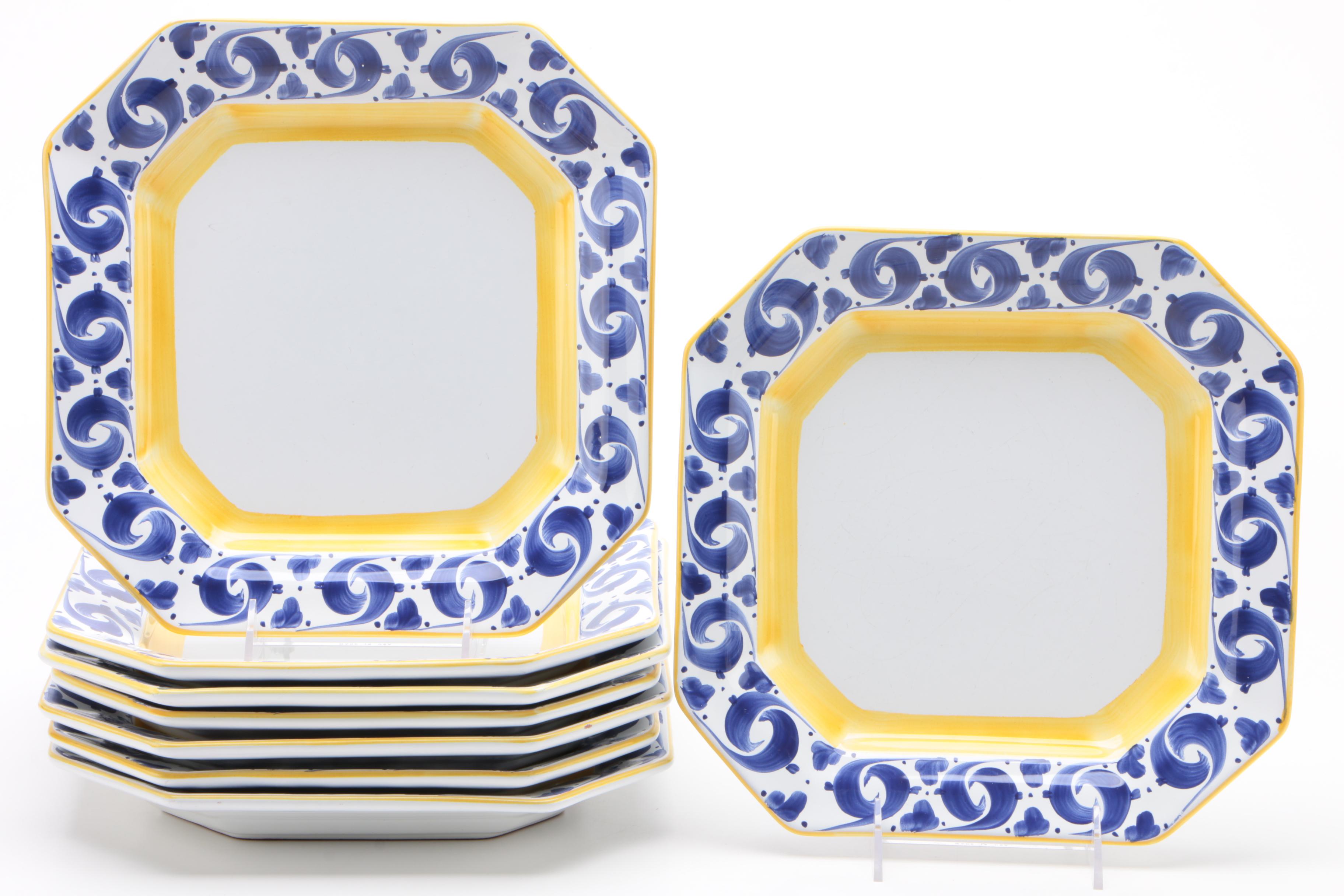 Herend Hungary Village "Splash" Hand Painted Pottery Dinnerware, 1996 - 2005