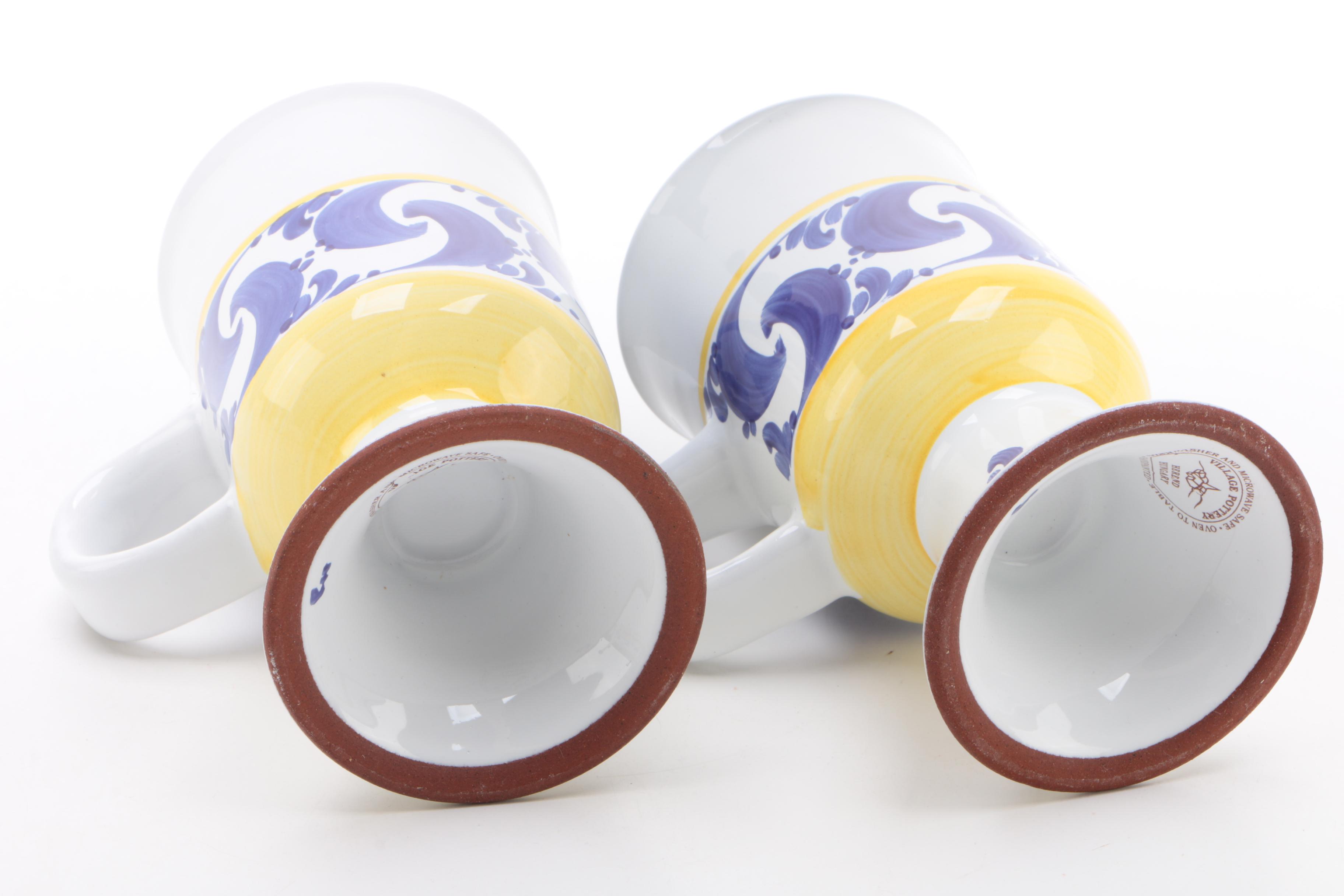 Herend Hungary Village "Splash" Hand Painted Pottery Dinnerware, 1996 - 2005