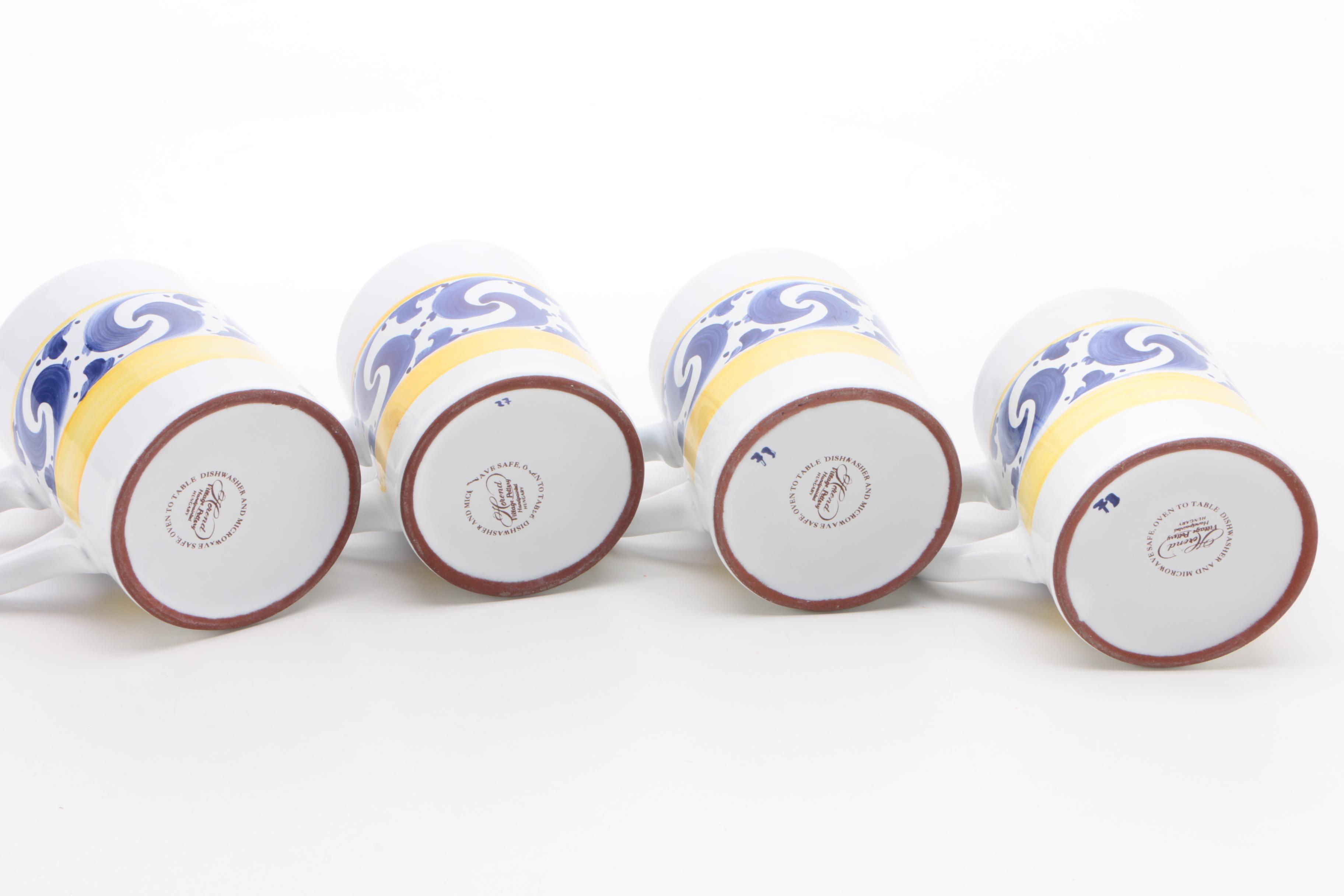 Herend Hungary Village "Splash" Hand Painted Pottery Dinnerware, 1996 - 2005