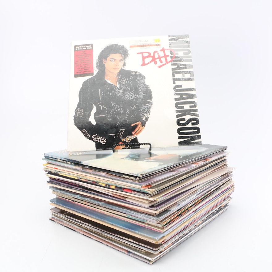 1970s and 80s Vinyl Records including Michael Jackson and Curtis Mayfield
