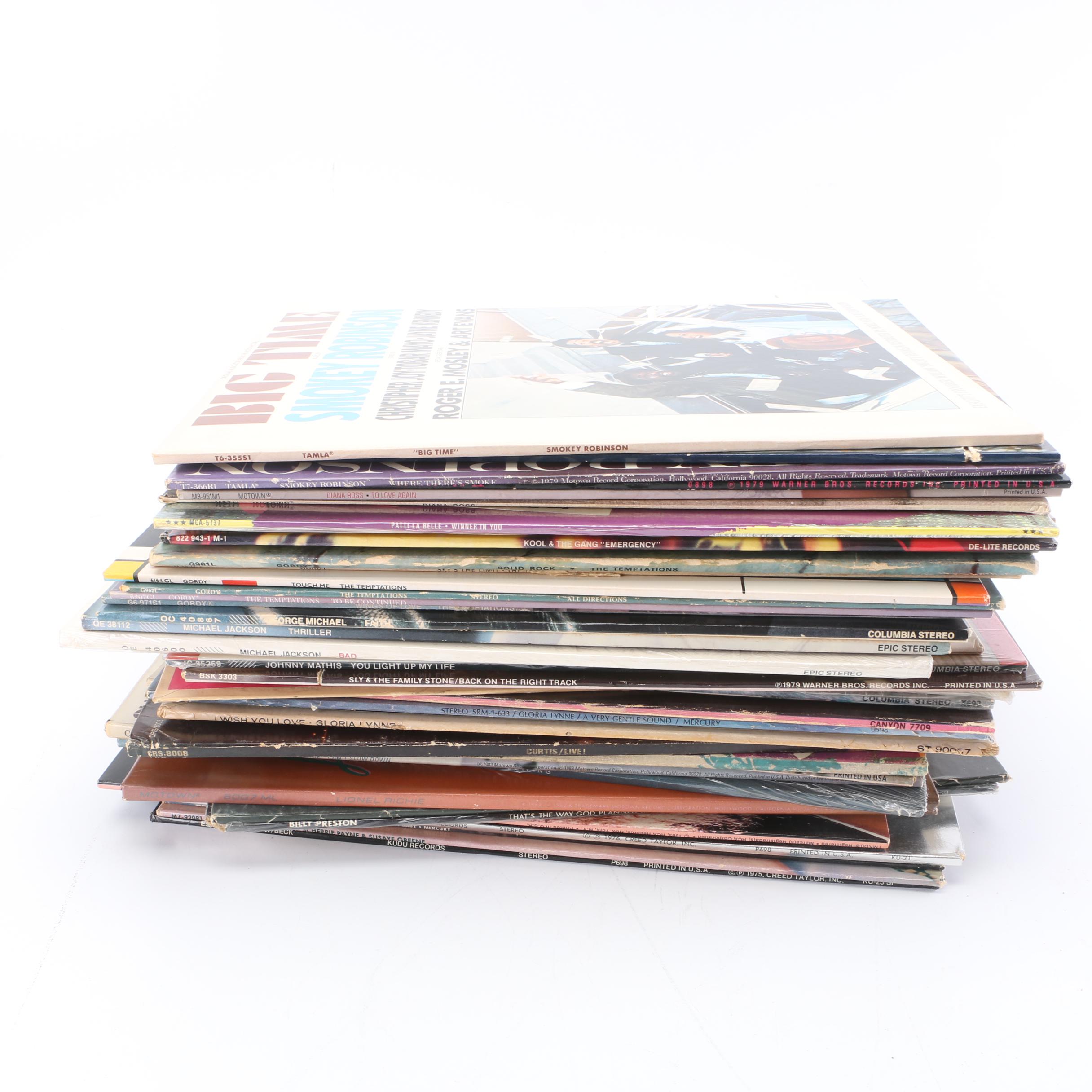 1970s and 80s Vinyl Records including Michael Jackson and Curtis Mayfield