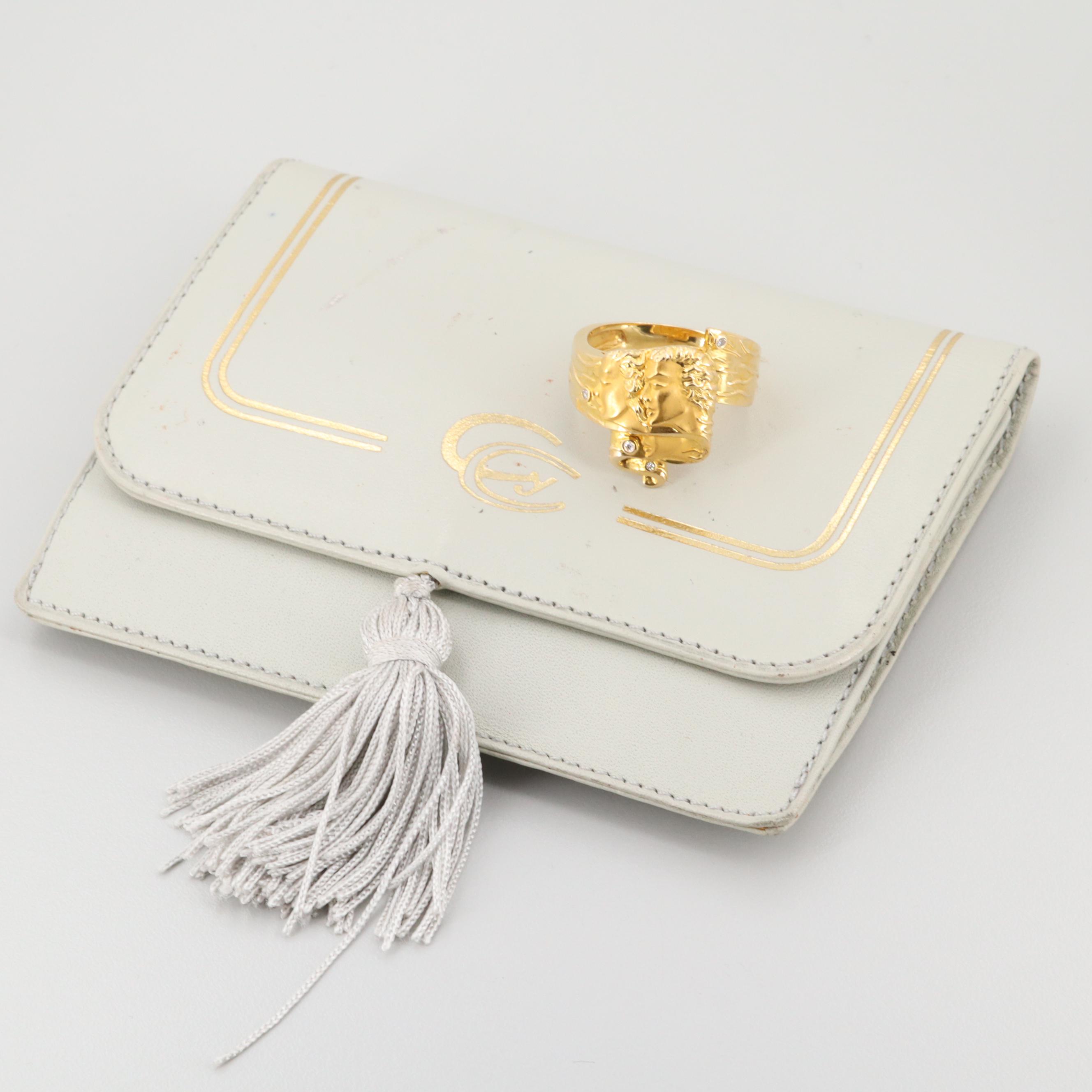 Carrera y Carrera 18K Adam and Eve Diamond Ring with Jewelry Pouch