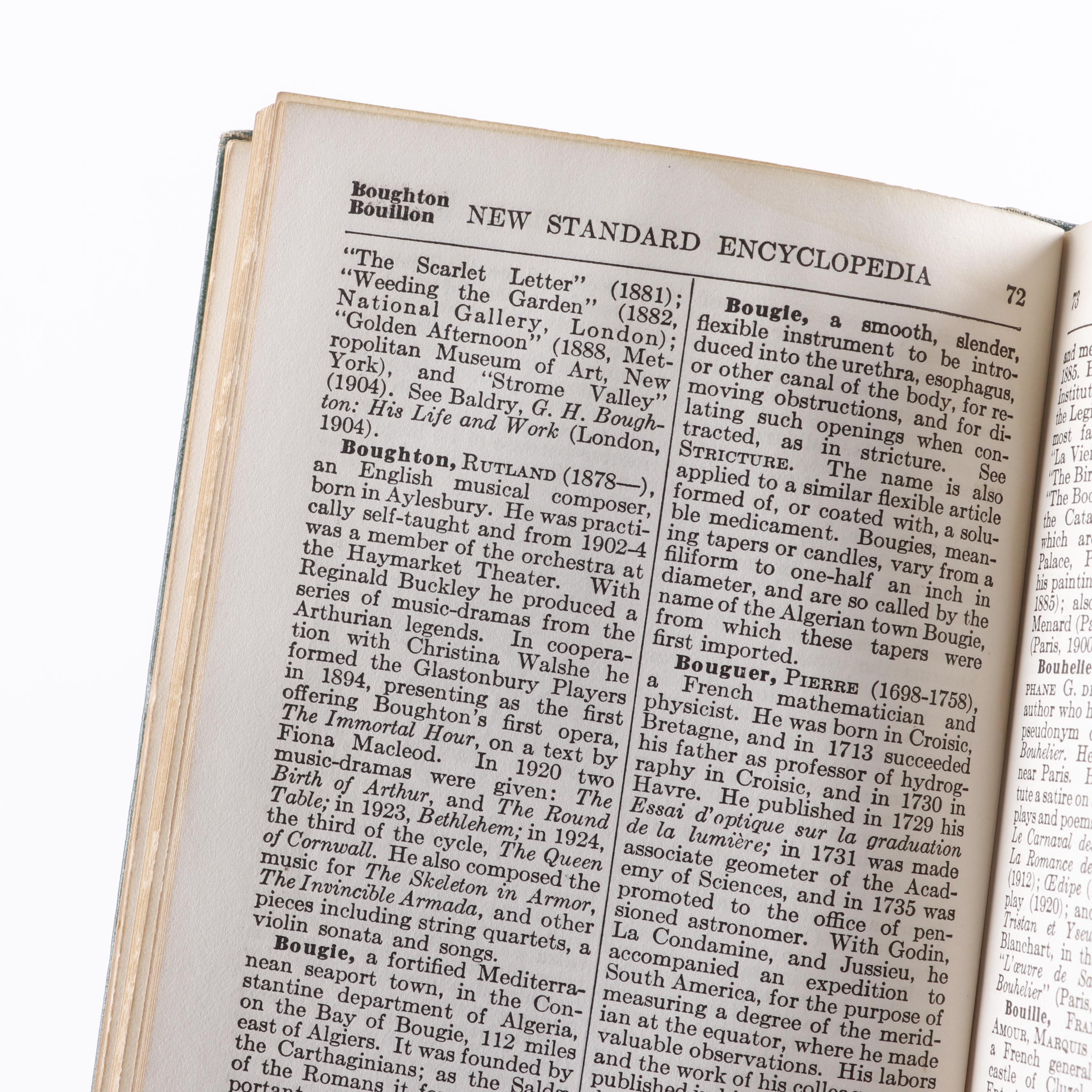 Funk & Wagnalls "New Standard Encyclopedia of Universal Knowledge", 1930s