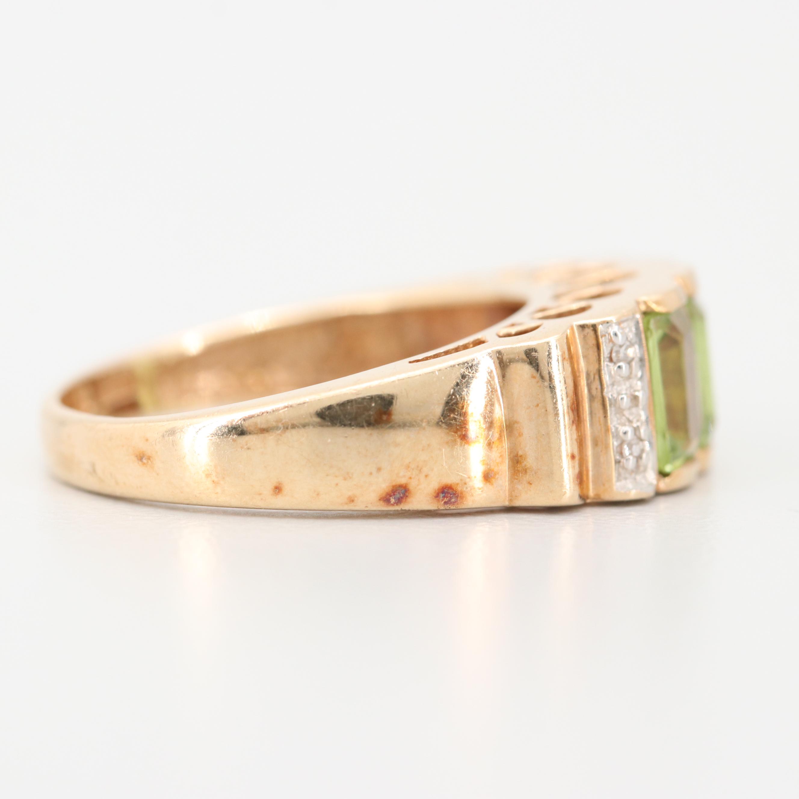 THL Samuel Aaron Peridot and Diamond 10K Ring