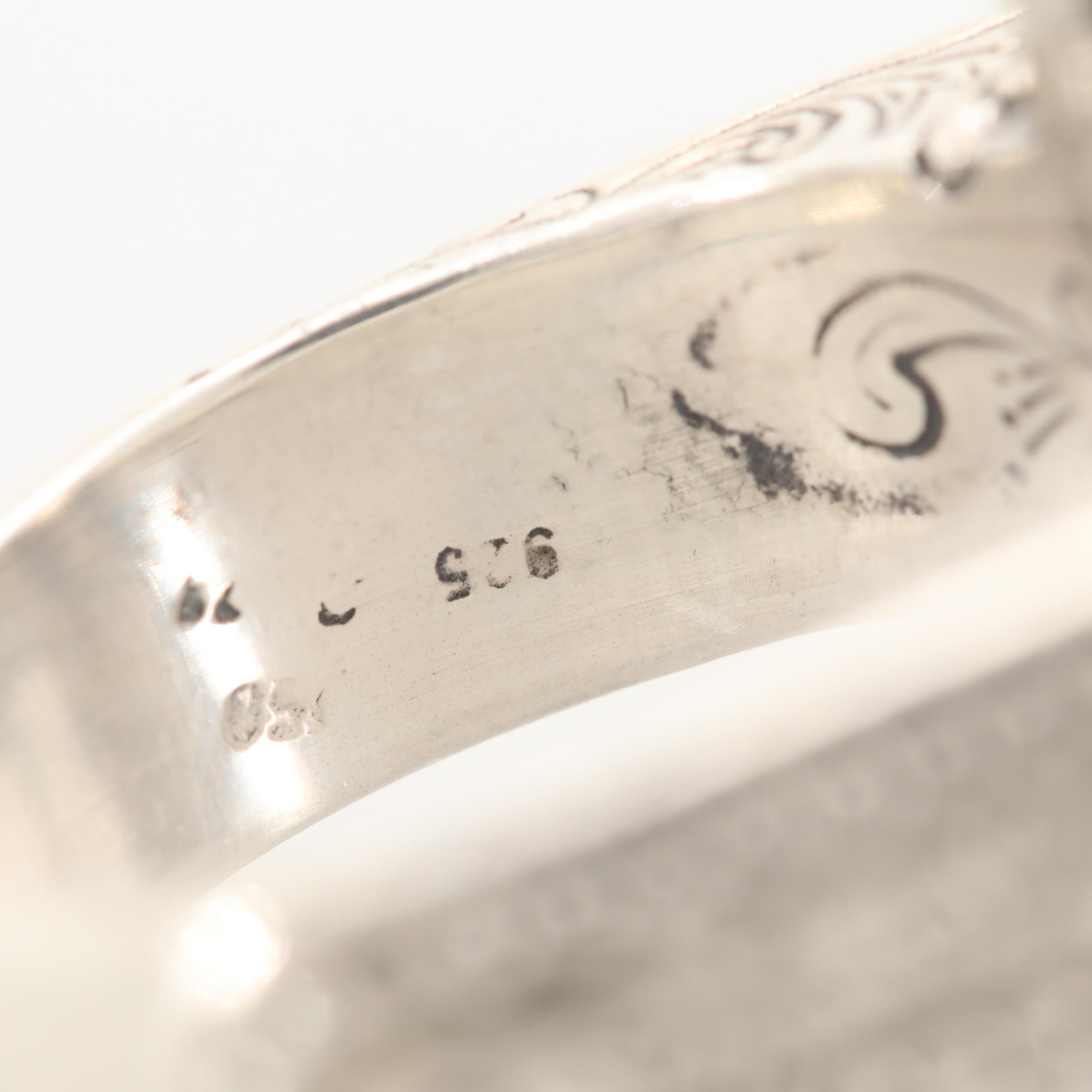 Konstantino Sterling Silver Cross Ring with 18K Yellow Gold and Rhodolite Garnet