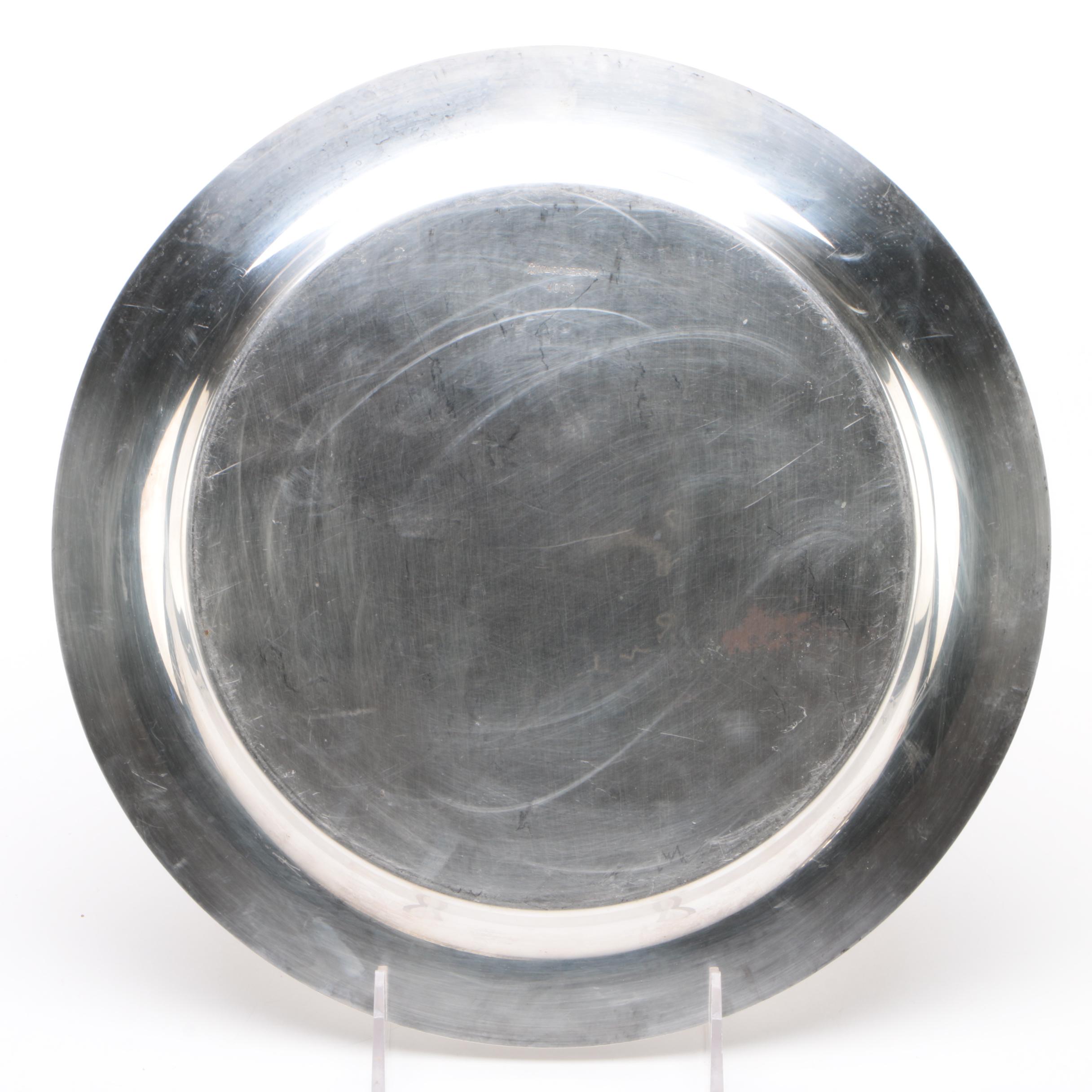 Nashco Tole Tray and Other Assorted Serving Trays Including Gorham