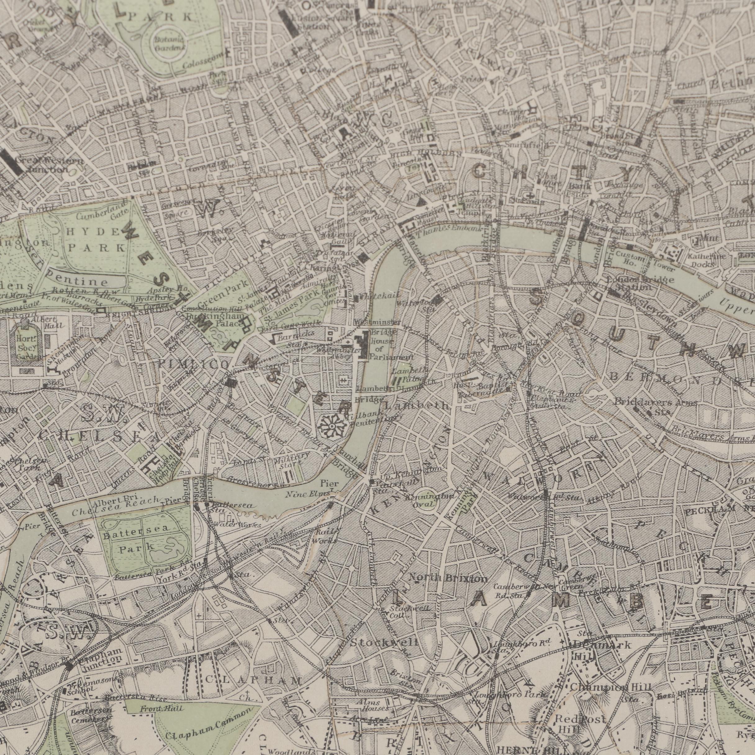 City Map of London from "Encyclopedia Britannica"