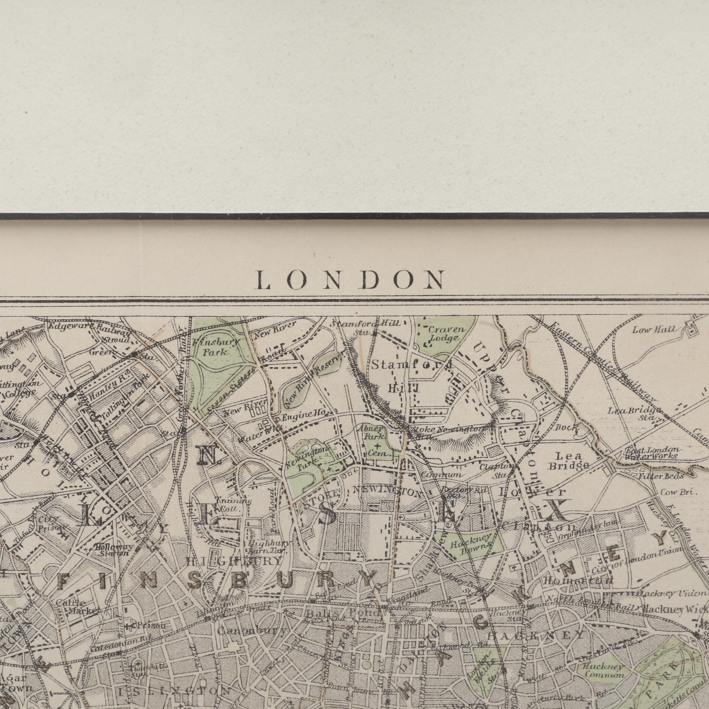 City Map of London from "Encyclopedia Britannica"