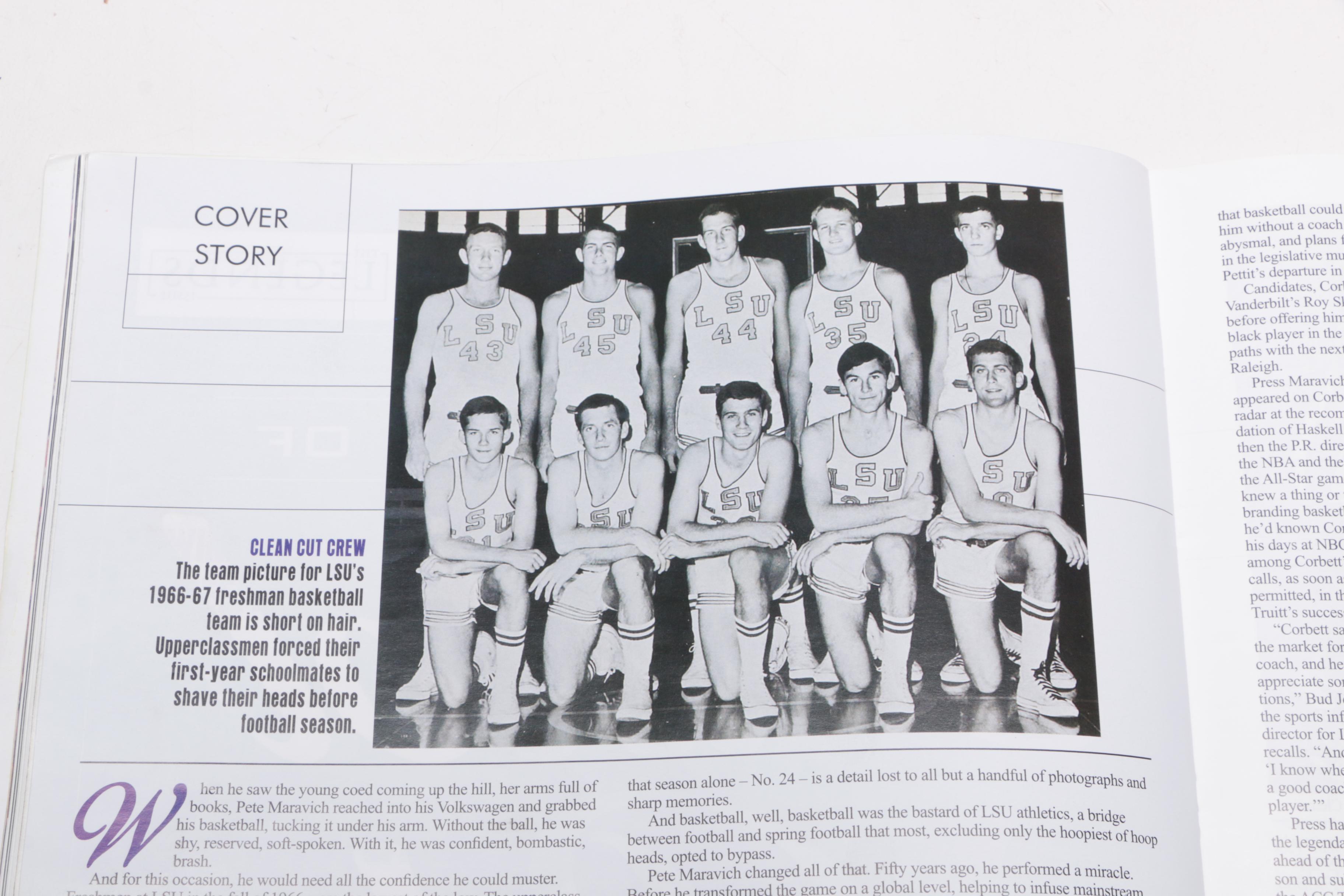 1967 Pete Maravich Game Worn Converse Shoes, Signed Guide and other LSU Items