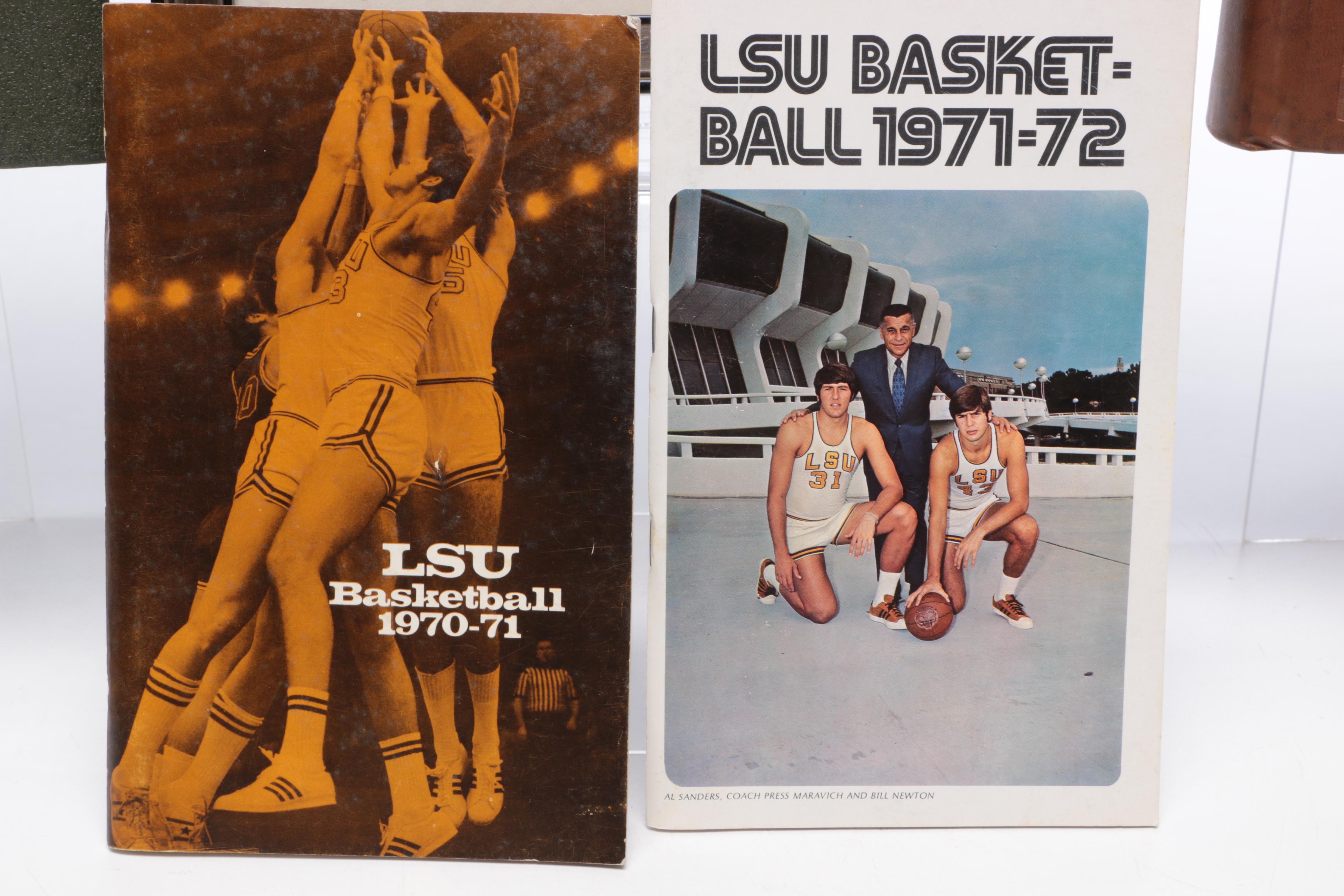 1967 Pete Maravich Game Worn Converse Shoes, Signed Guide and other LSU Items