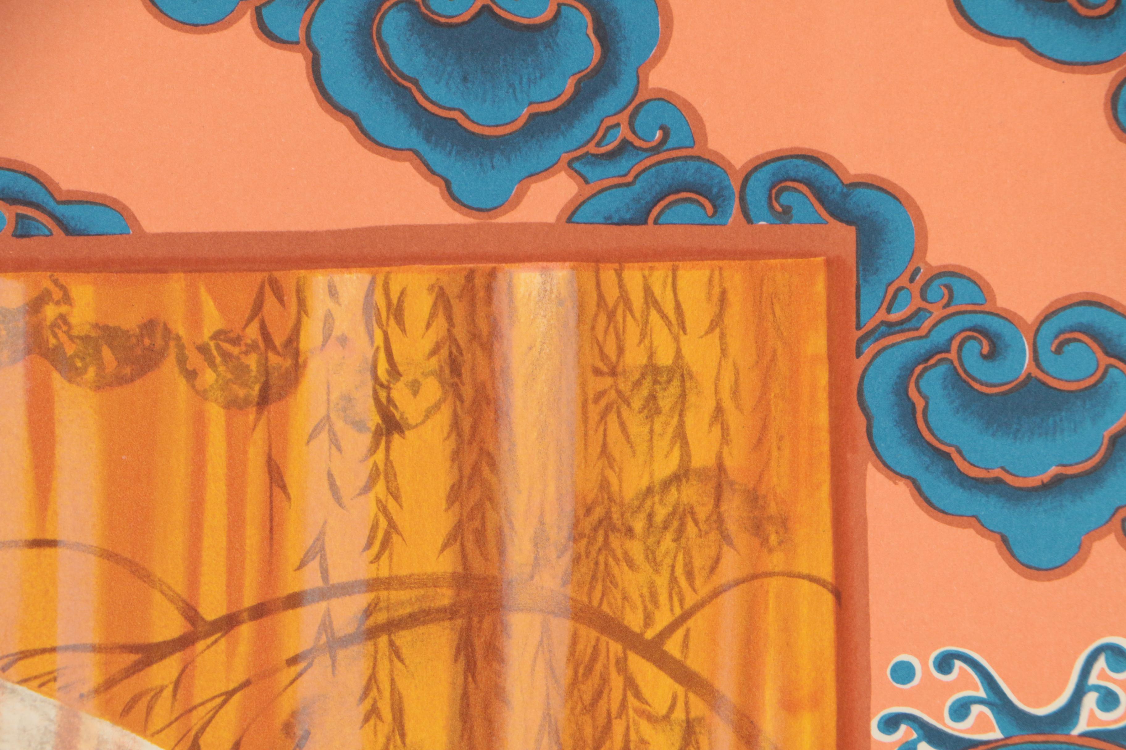 Luis Quiros Color Lithograph of Swan