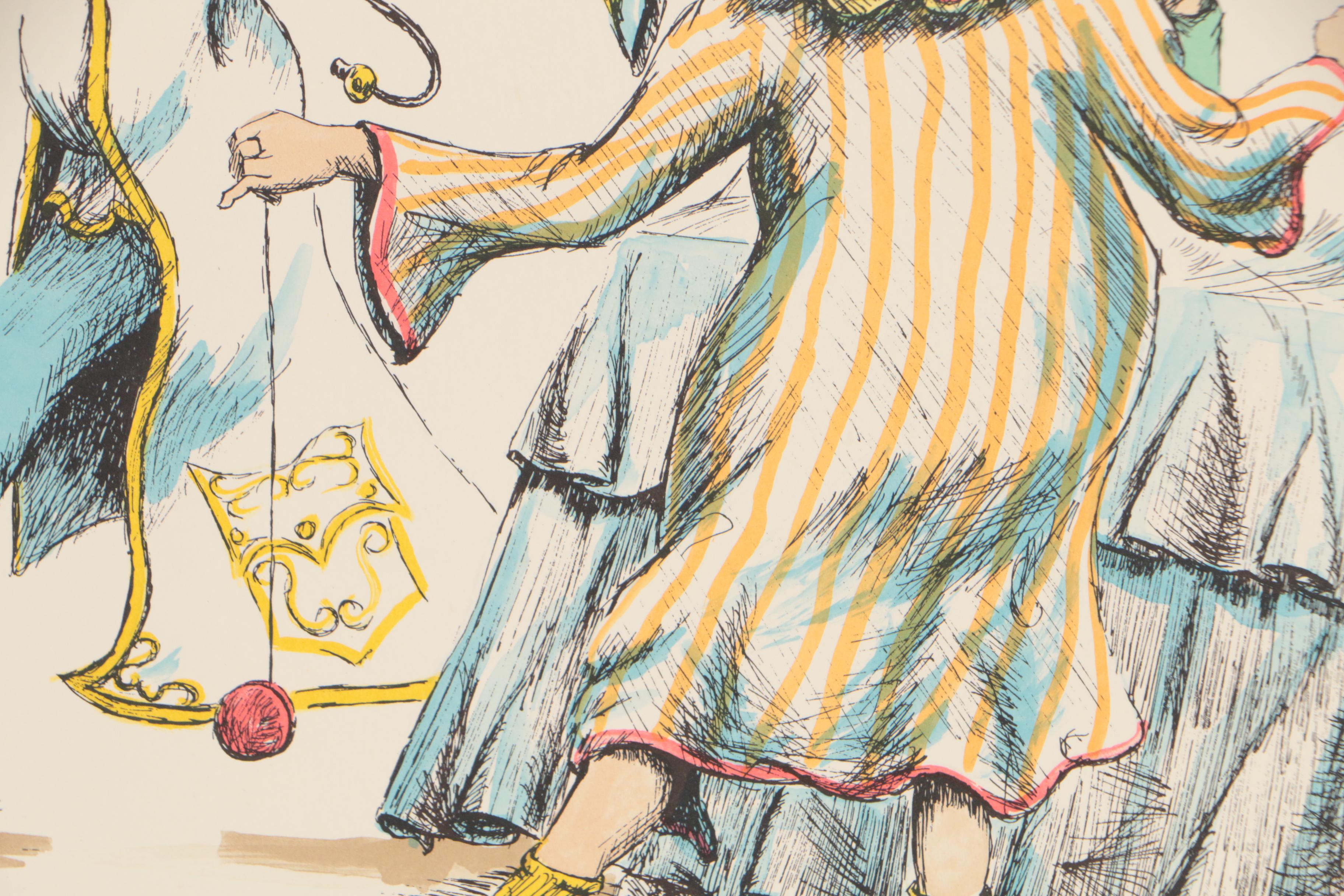 Wayne Howell Color Lithograph "The Interns"