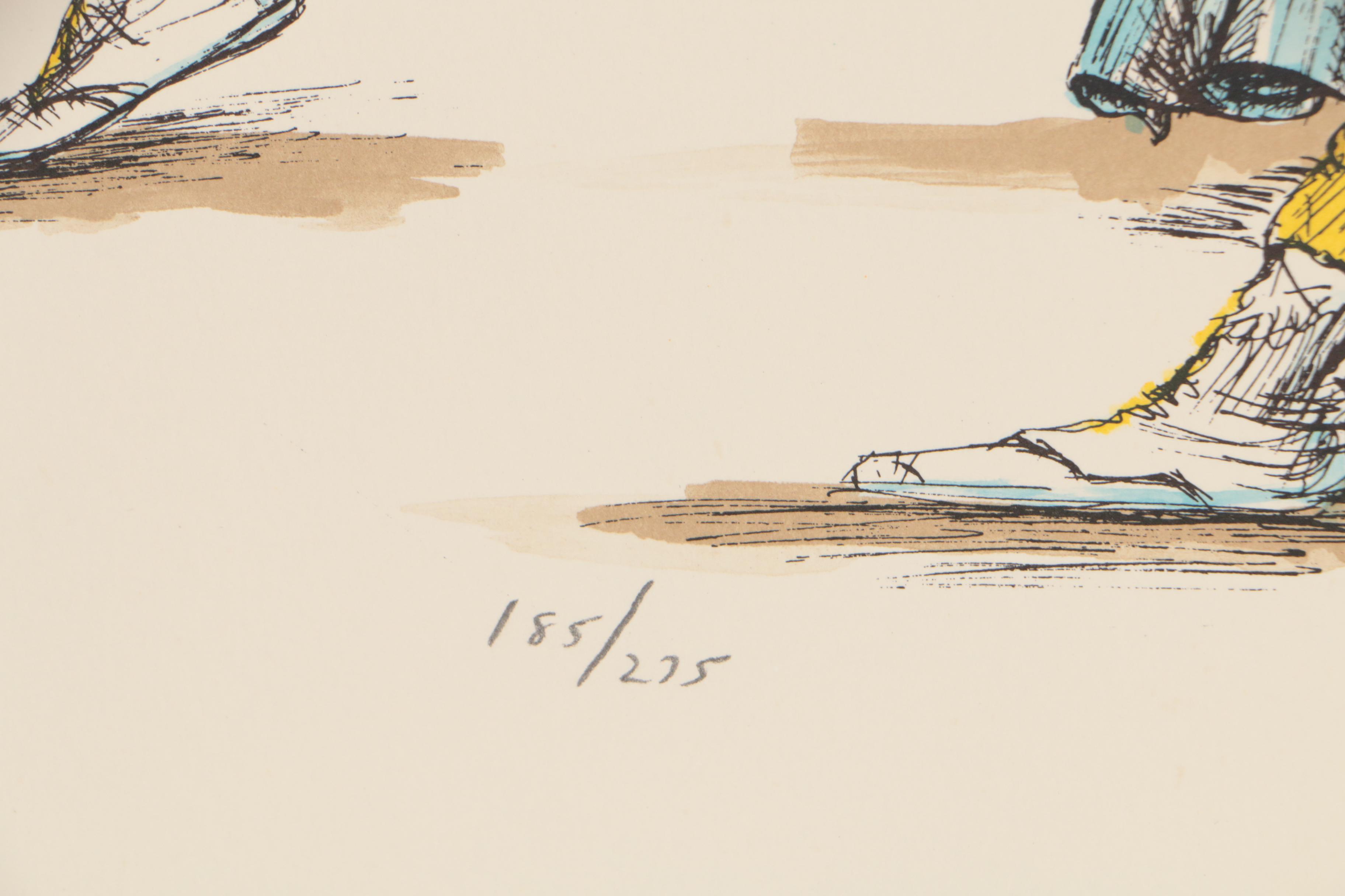 Wayne Howell Color Lithograph "The Interns"