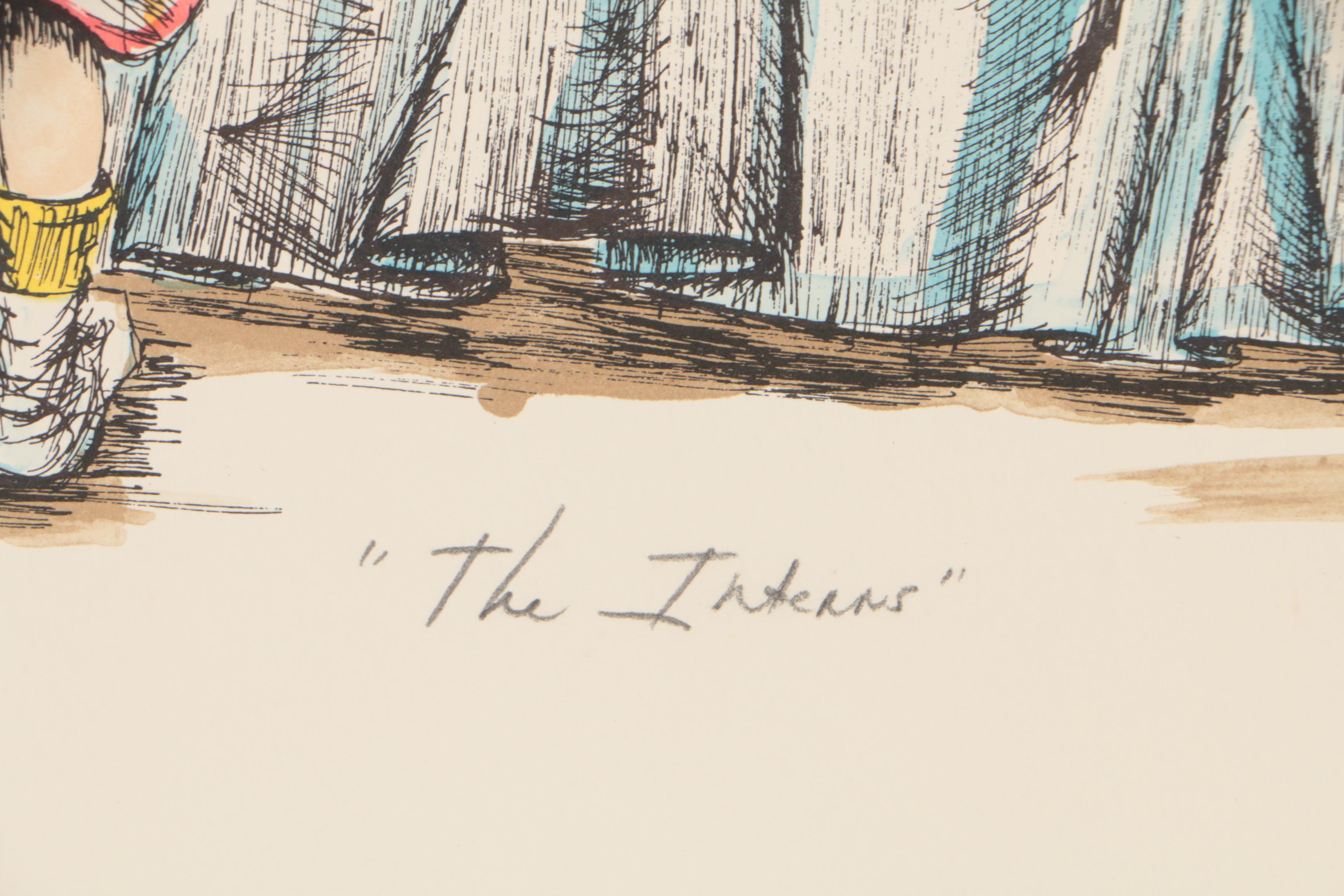 Wayne Howell Color Lithograph "The Interns"