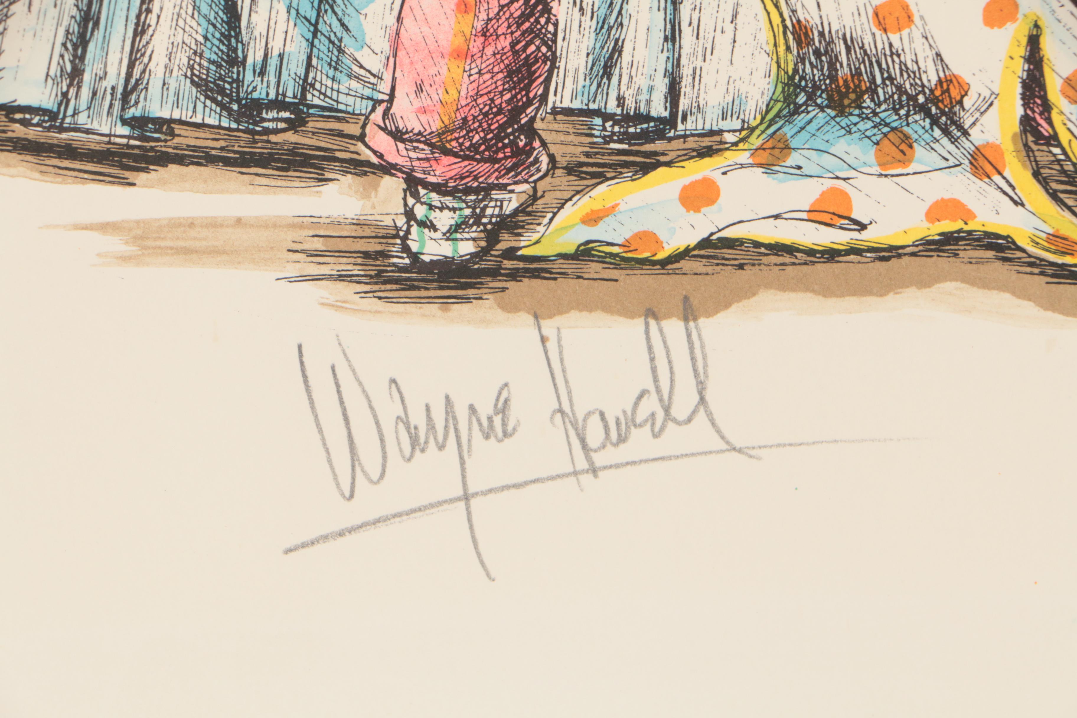 Wayne Howell Color Lithograph "The Interns"