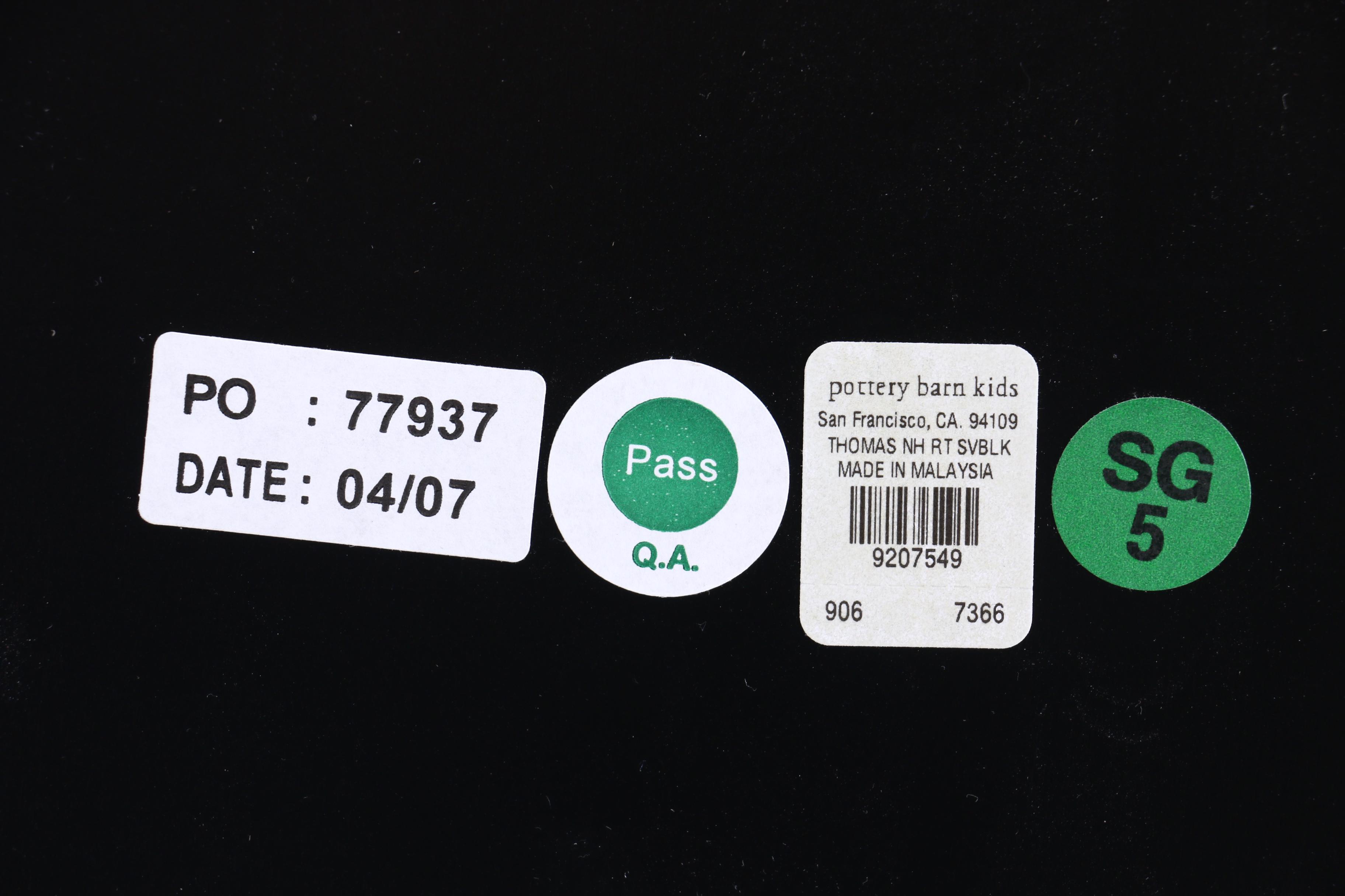 Pottery Barn Ebonized Finish Media Unit with Shelving, Contemporary