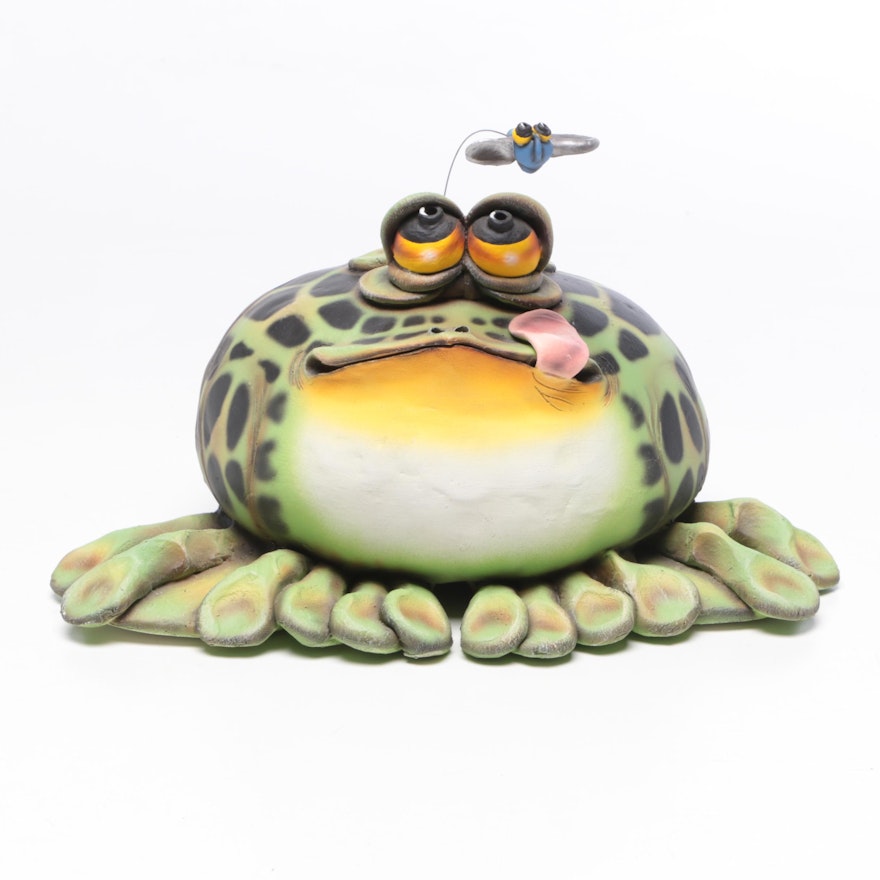 Todd J. Warner Limited Edition "Whimsical Baby Frog" Ceramic Figurine, 1999