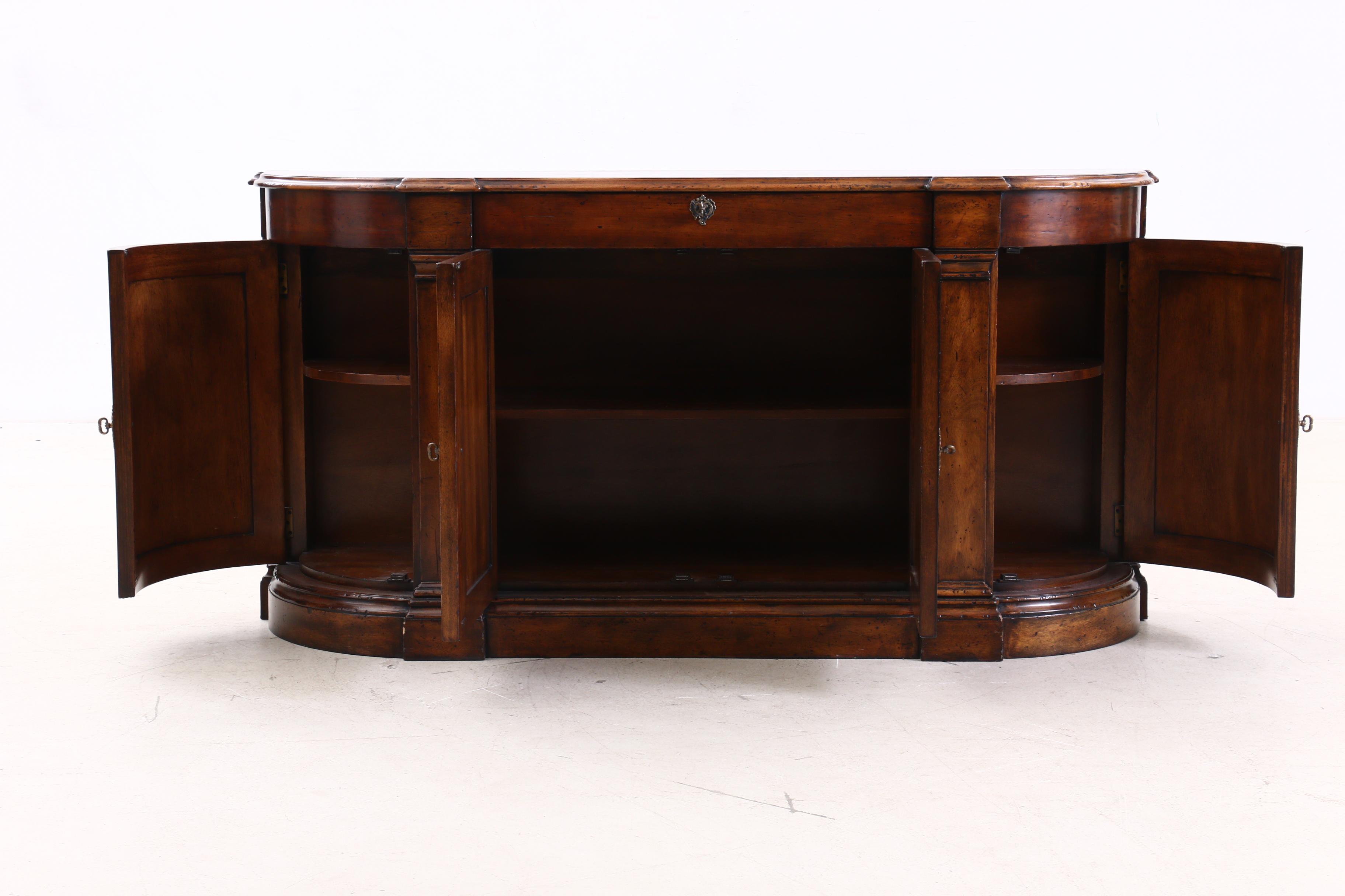 Henredon "Castellina" Walnut Buffet with Silverware Drawer, Contemporary