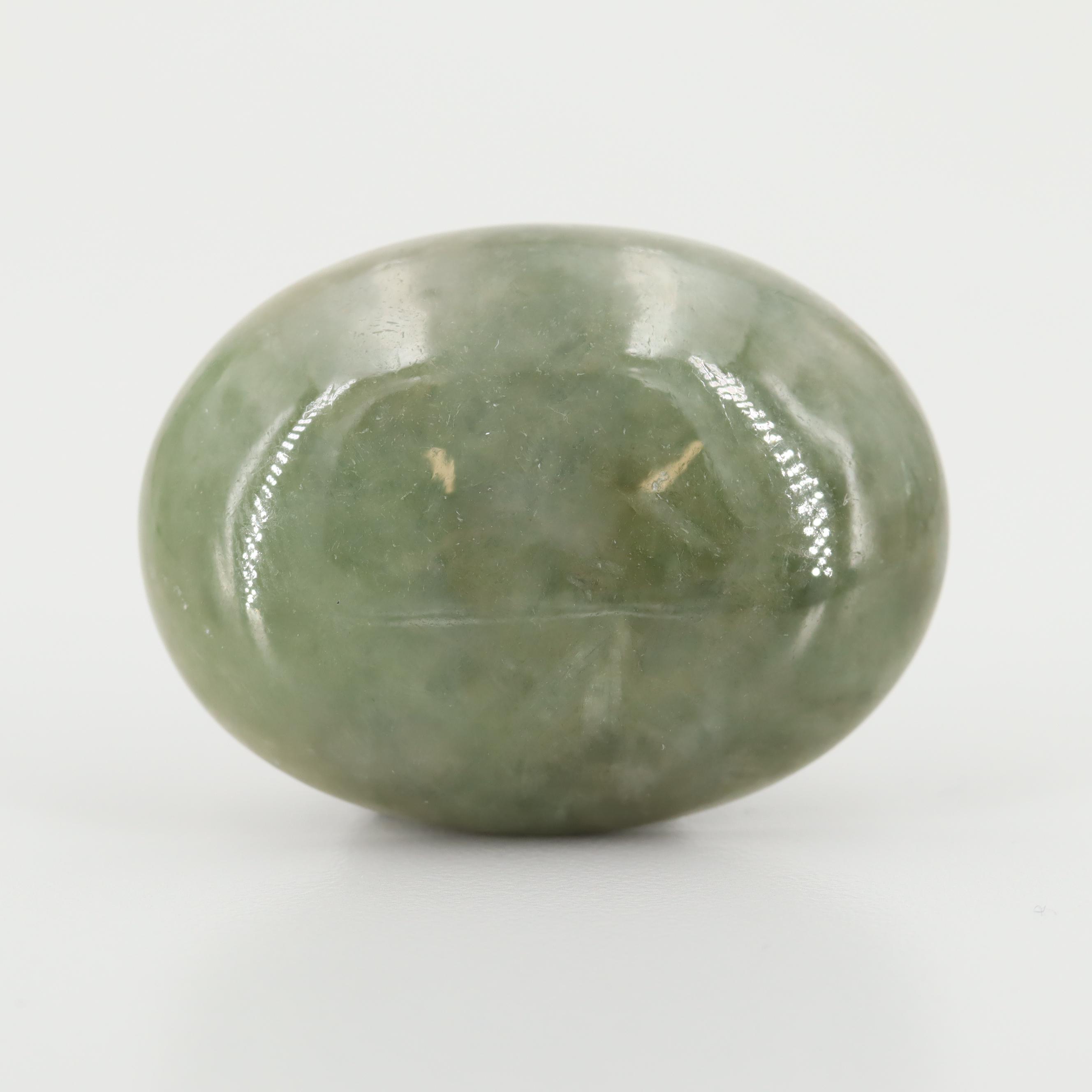 Loose 116.45 CT Jadeite Cabochon with GIA Report