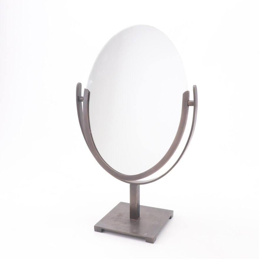 Bronze Tone Dual-Sided Pivoting Vanity Mirror