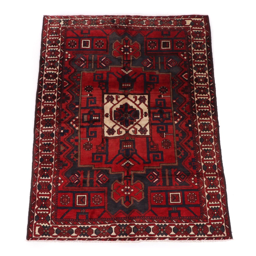 Hand-Knotted Caucasian Wool Rug