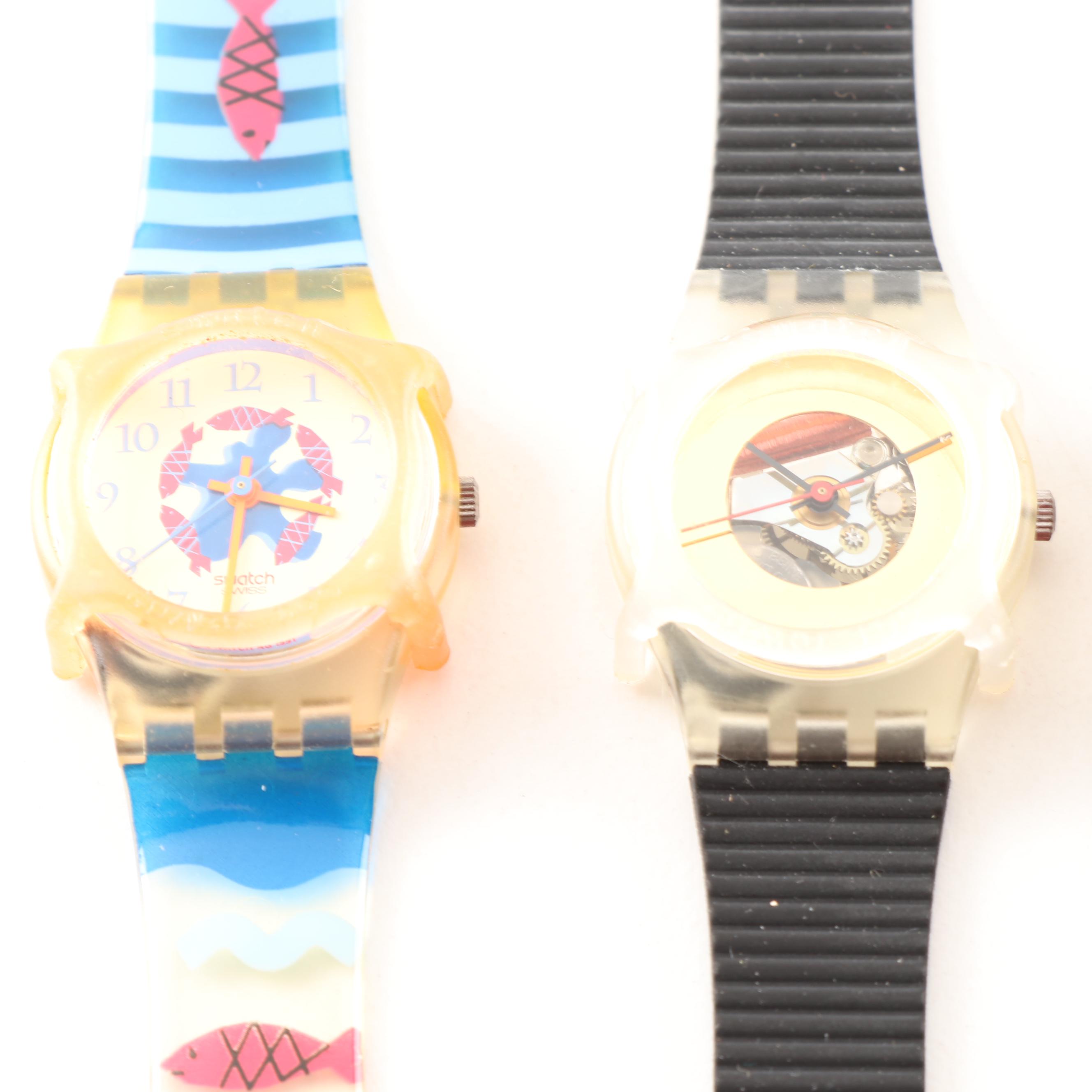 Vintage Swatch Watches Including Tour, Pelota, Tee and Tweed
