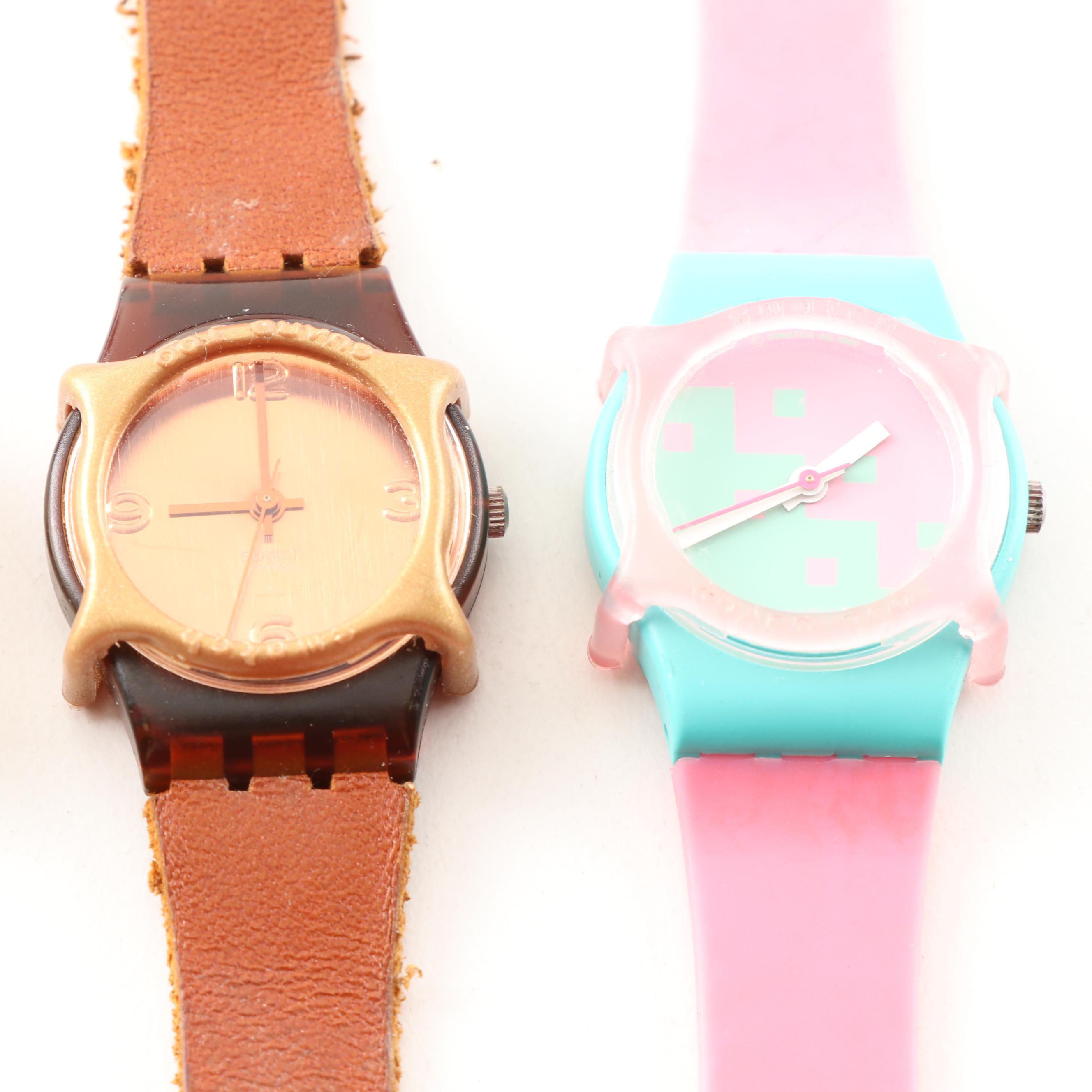 Vintage Swatch Watches Including Tour, Pelota, Tee and Tweed