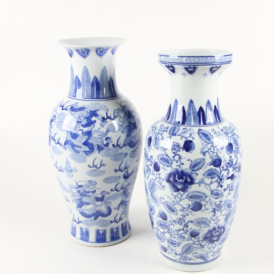 Chinese Blue and White Ceramic Vases