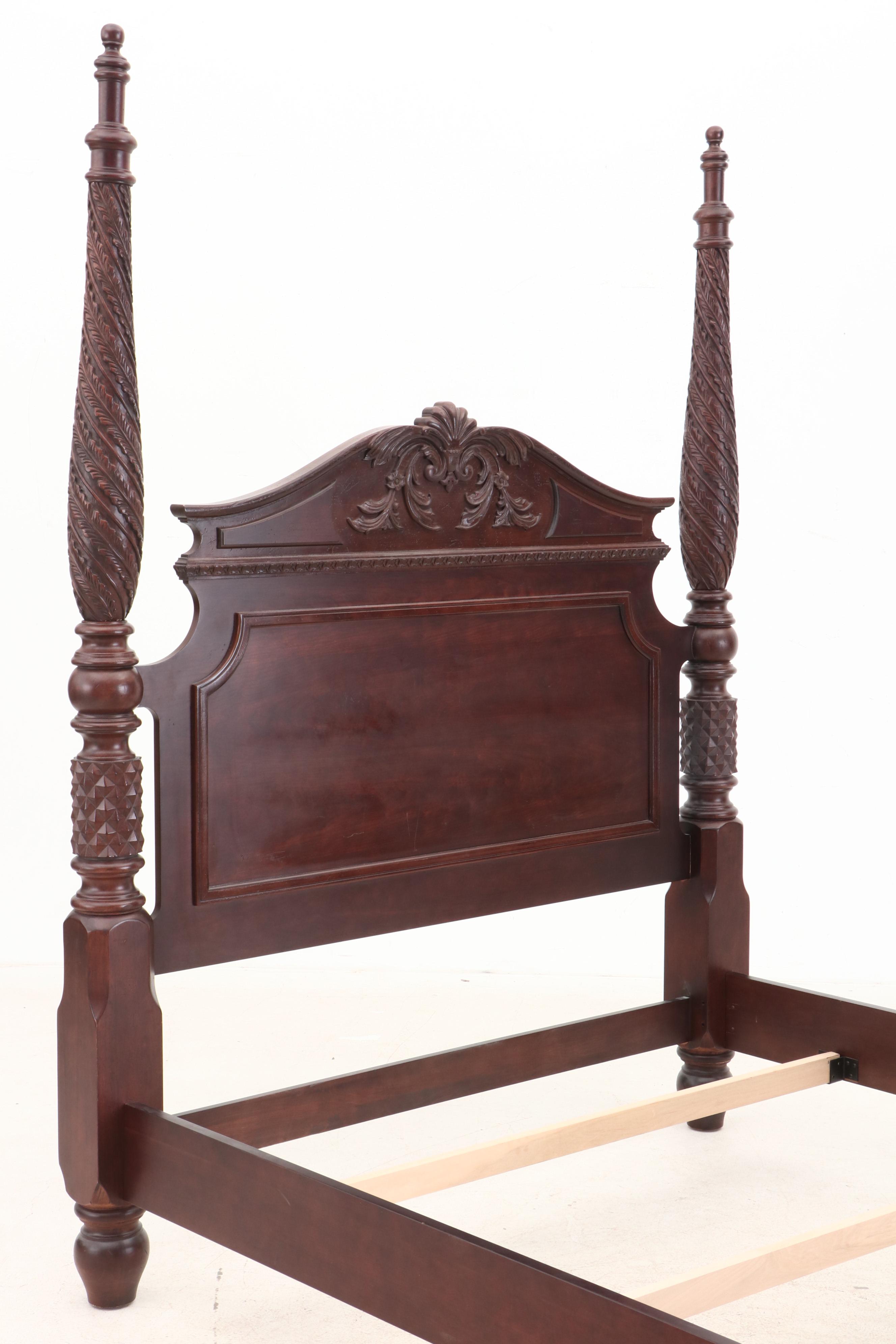 Bernhardt "Belmont" Collection Mahogany four Poster Plantation Bed, Contemporary