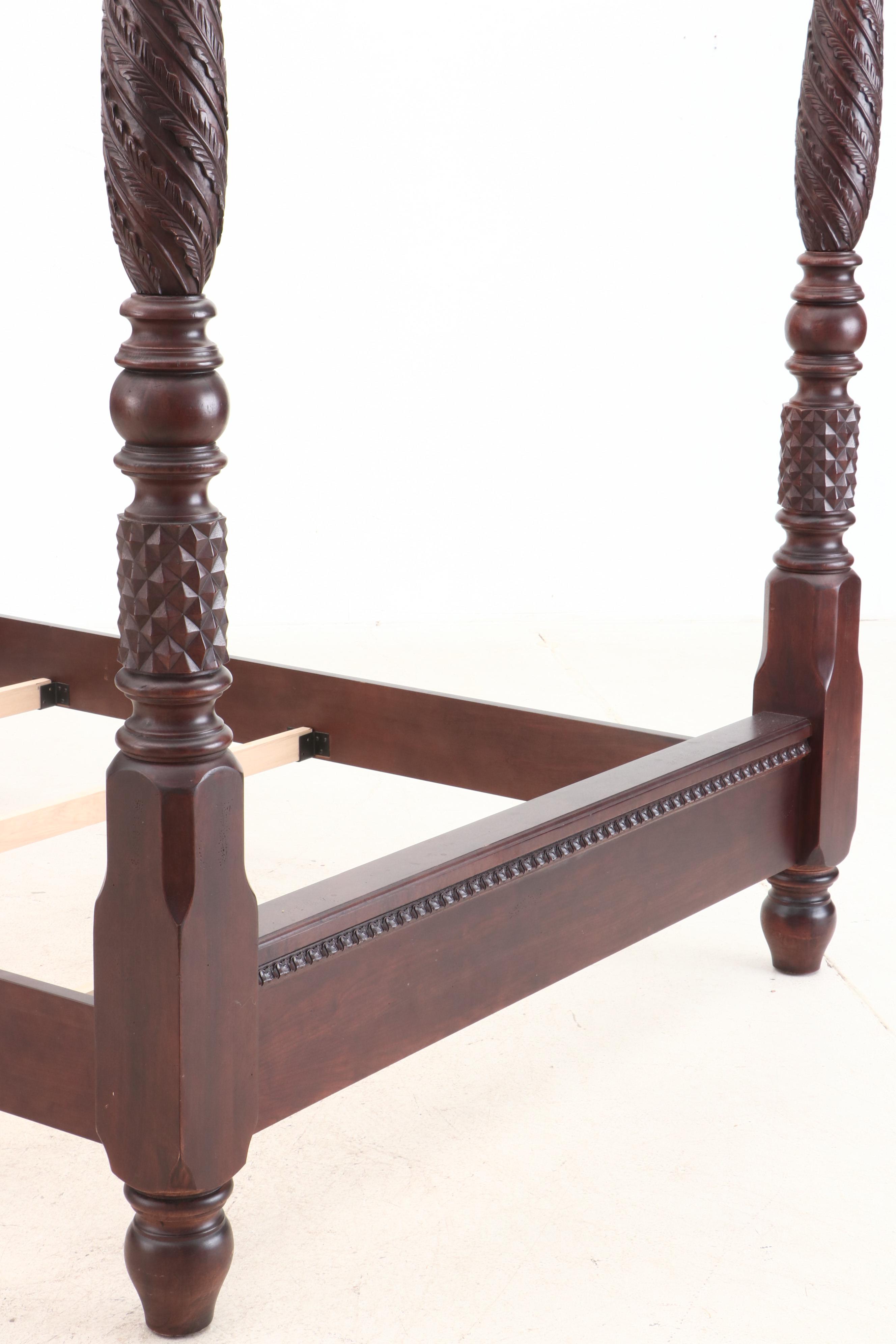 Bernhardt "Belmont" Collection Mahogany four Poster Plantation Bed, Contemporary