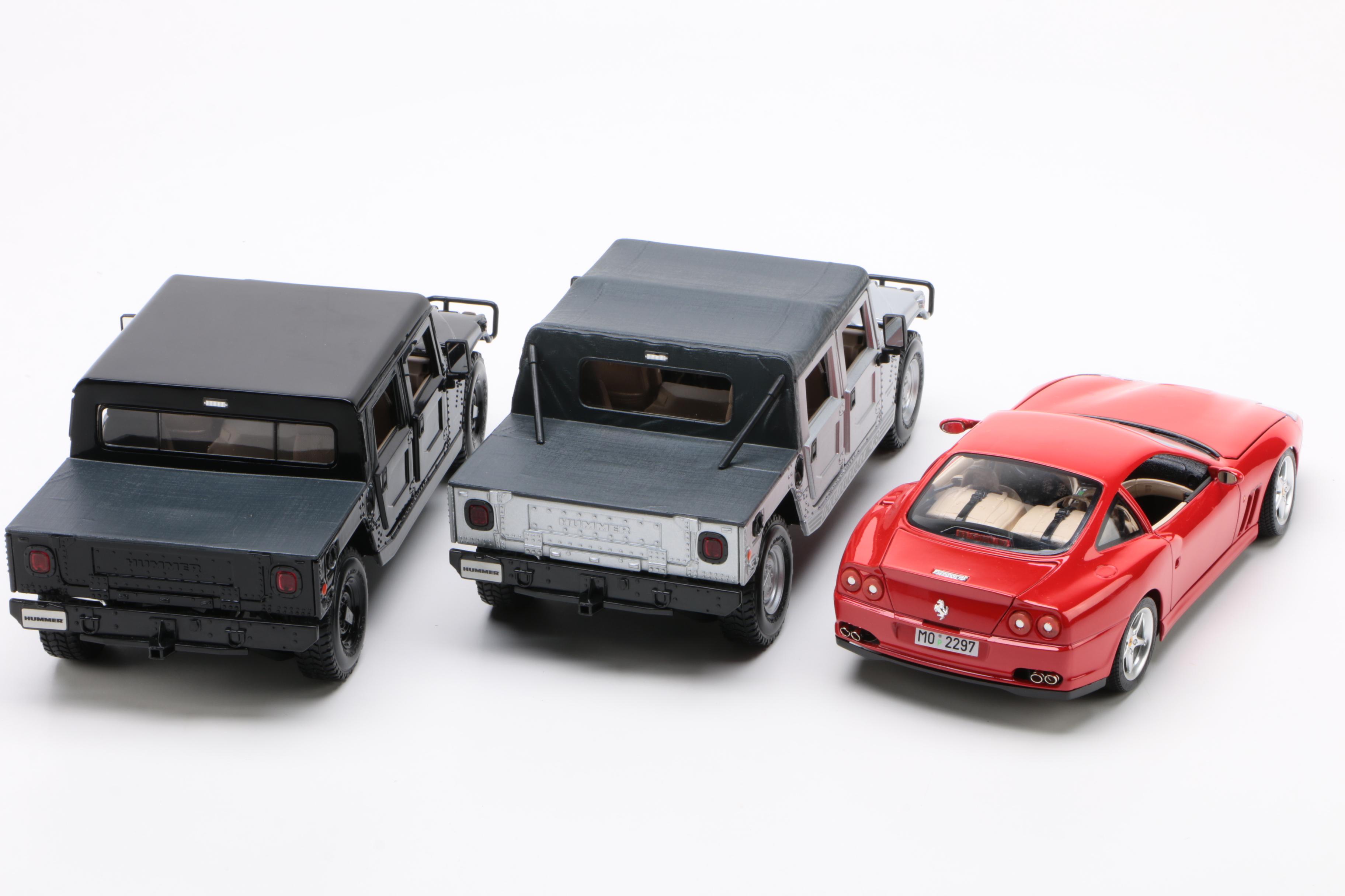 Diecast Cars including BBurago 1996 Ferrari 550 Maranello