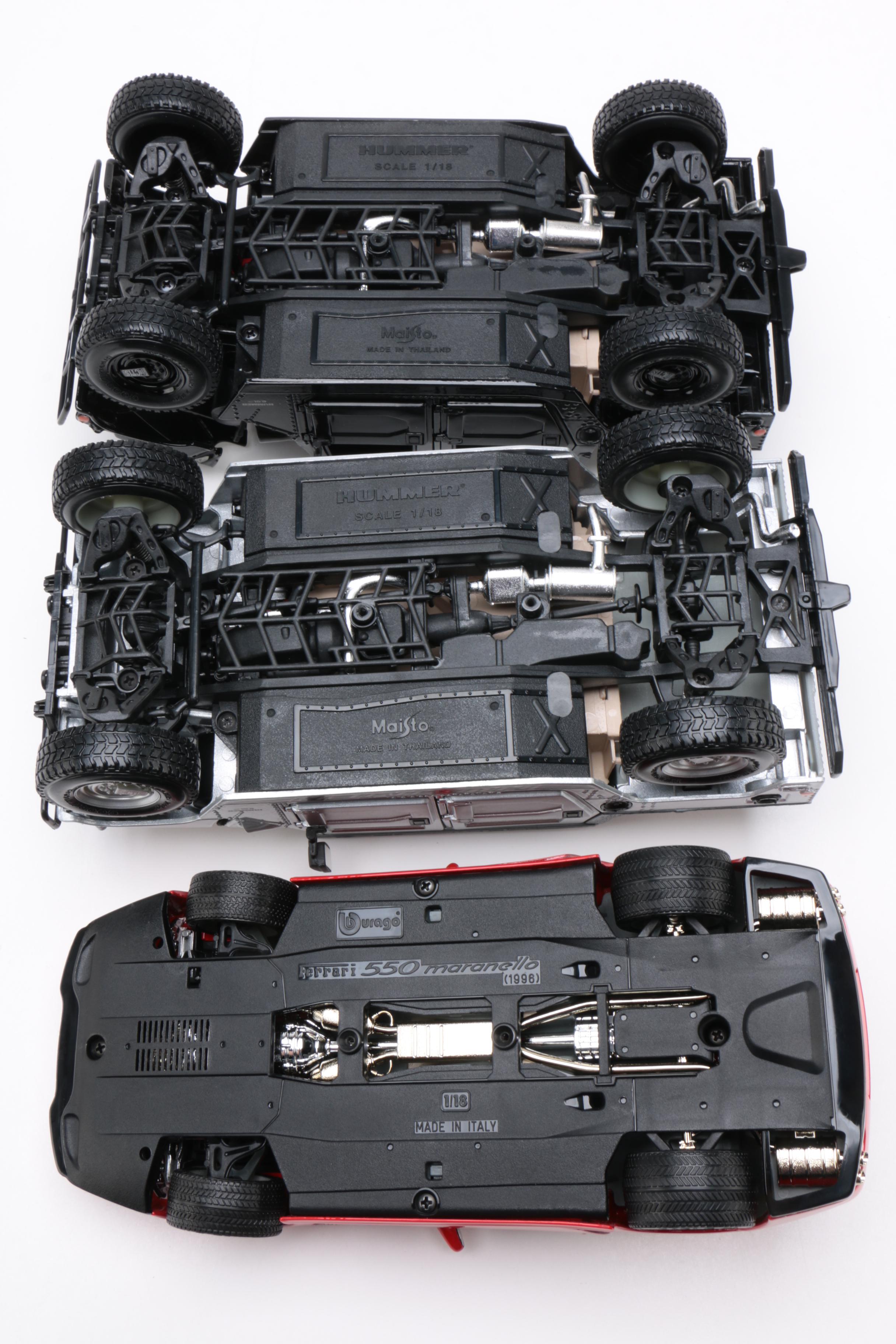 Diecast Cars including BBurago 1996 Ferrari 550 Maranello