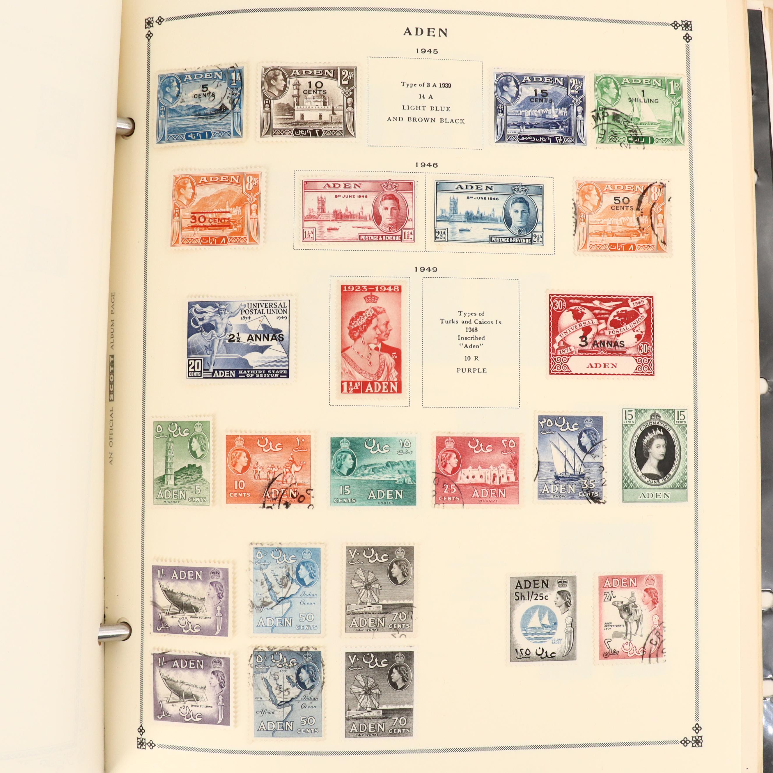 Two International Postage Stamp Albums