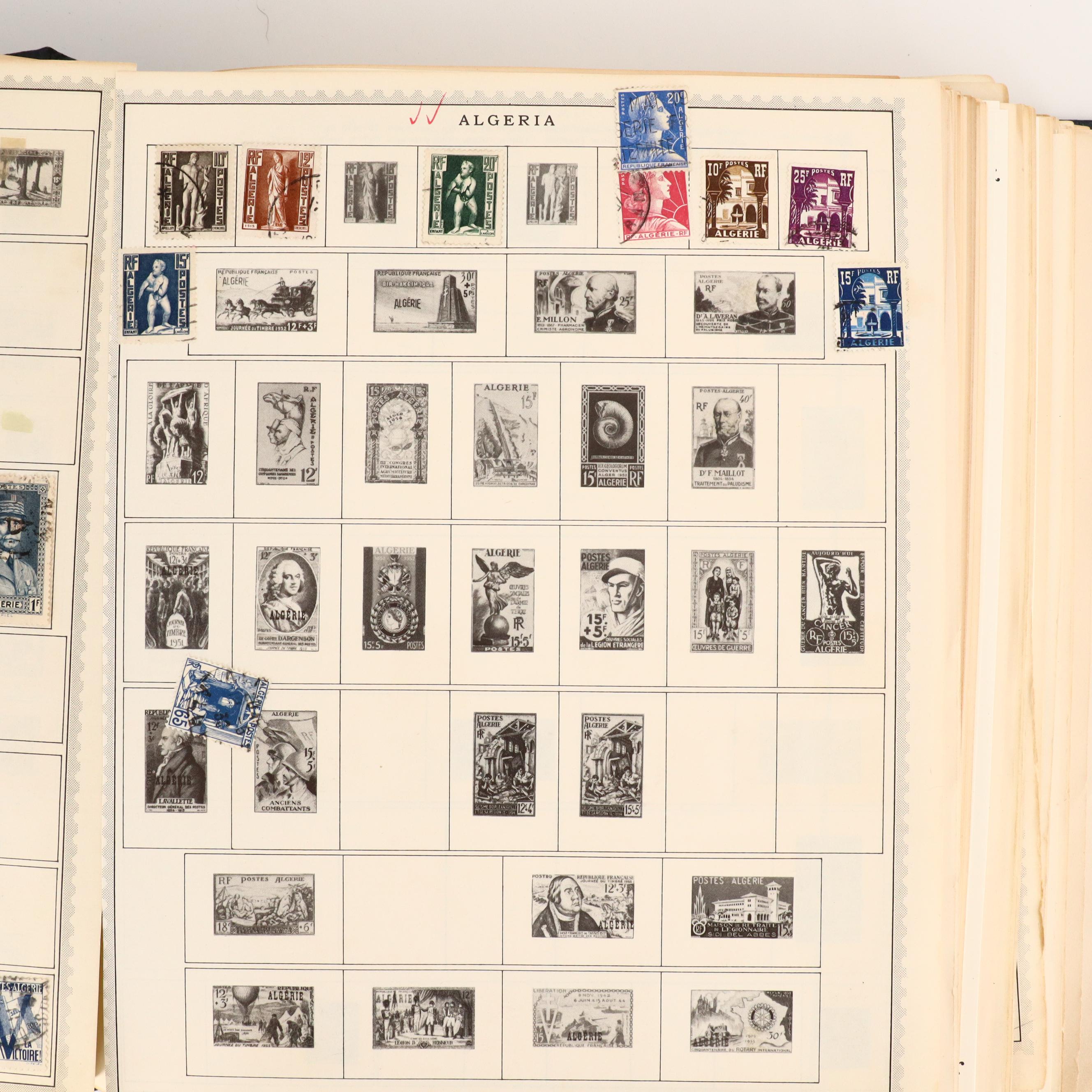 Two International Postage Stamp Albums