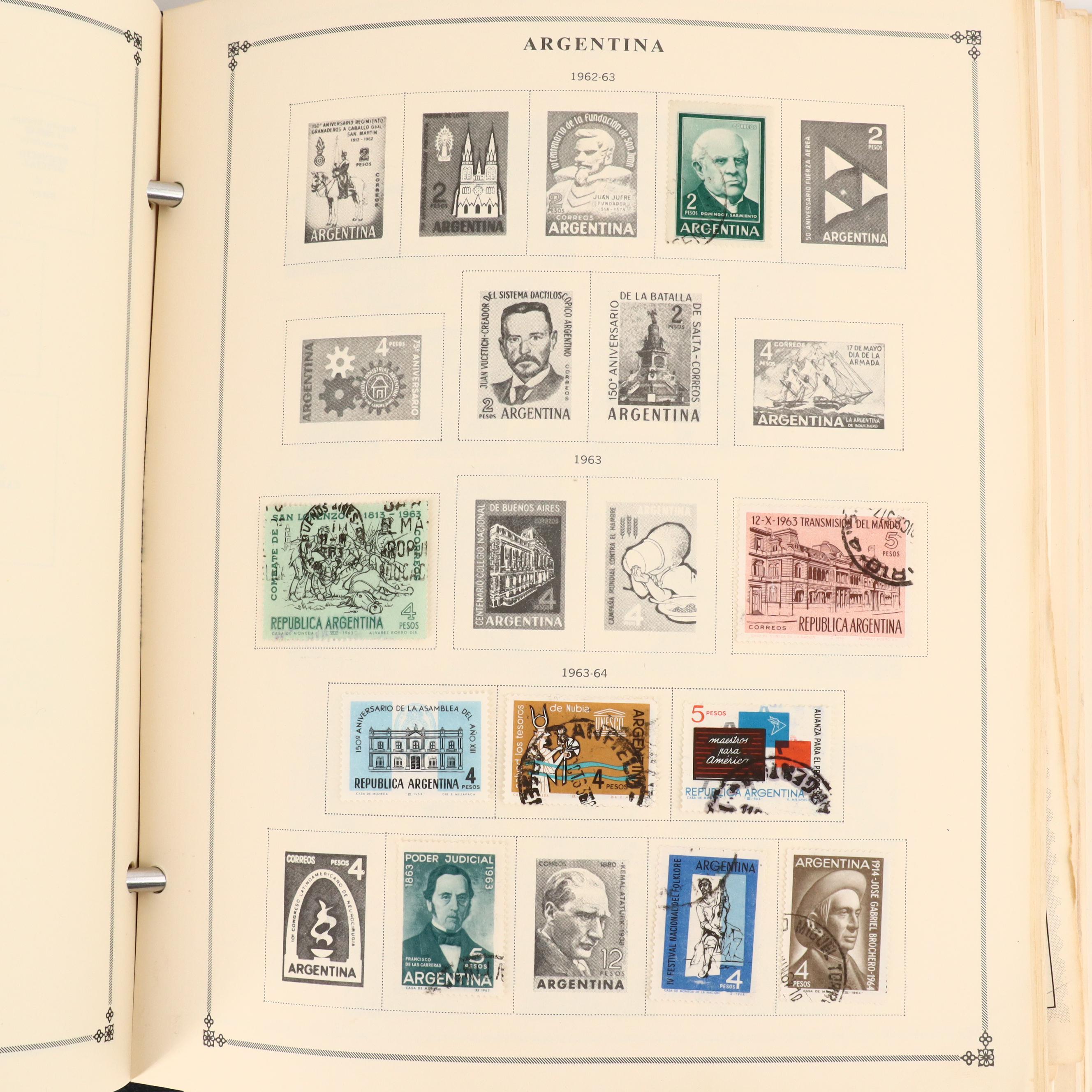 Two International Postage Stamp Albums
