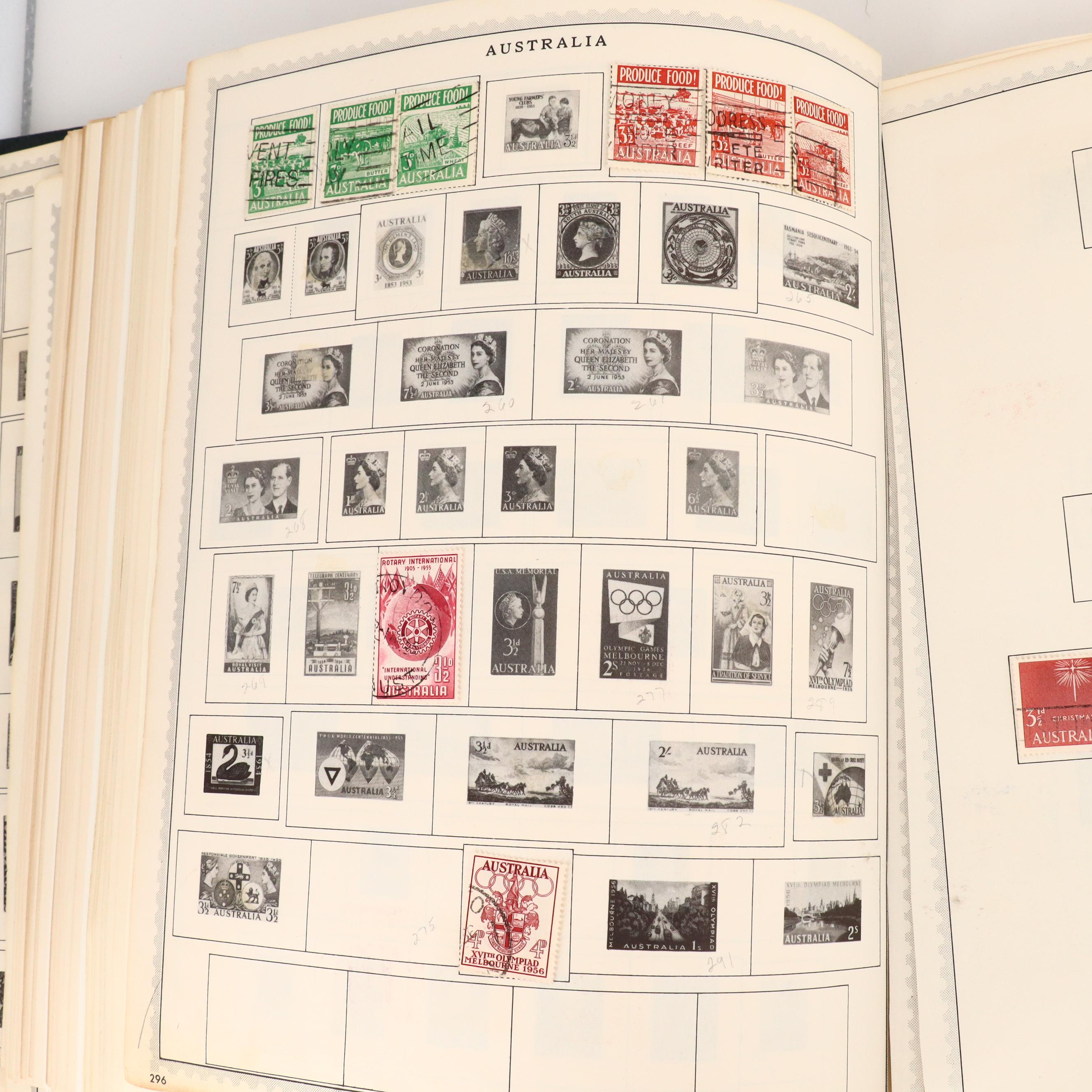 Two International Postage Stamp Albums
