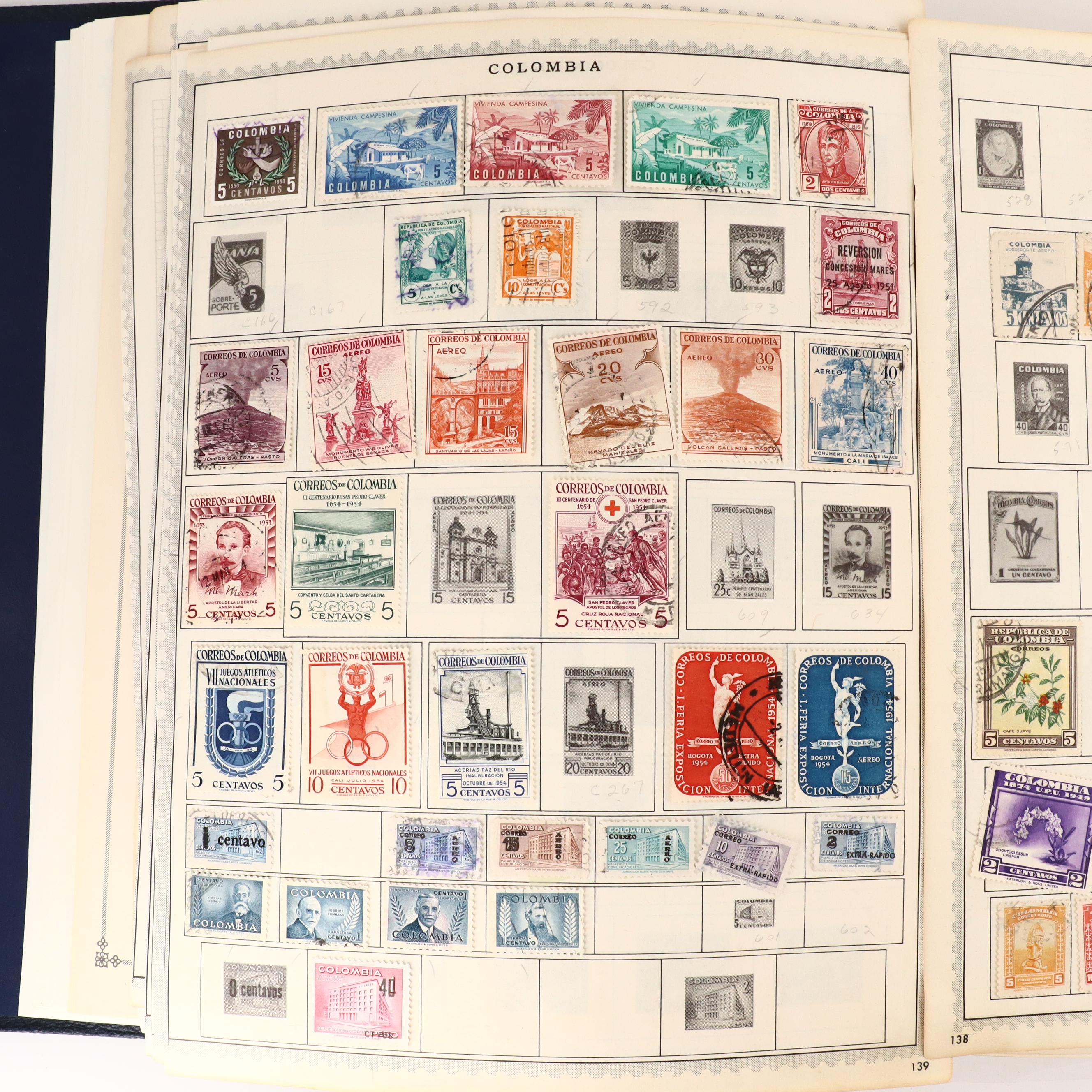 Two International Postage Stamp Albums