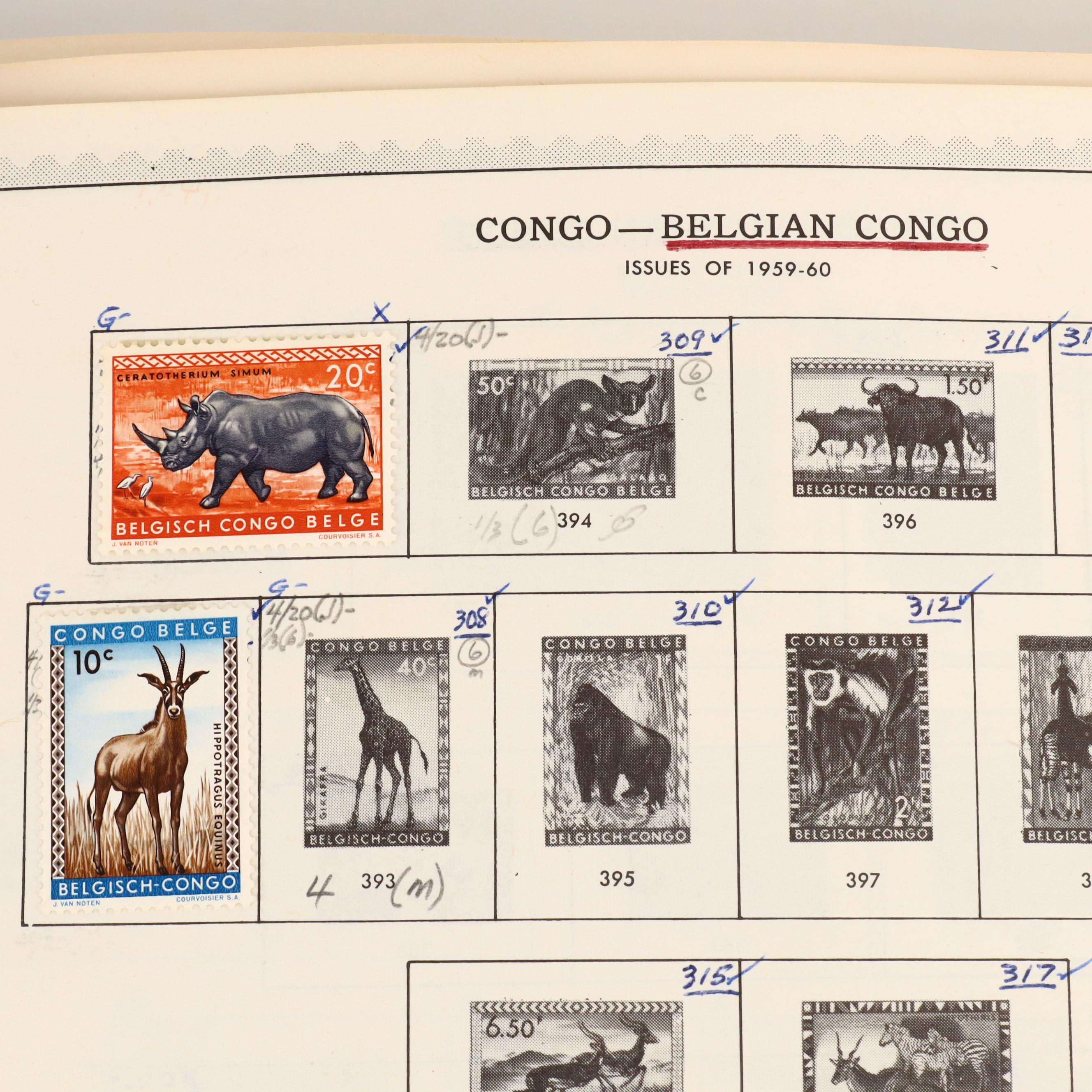 Two International Postage Stamp Albums