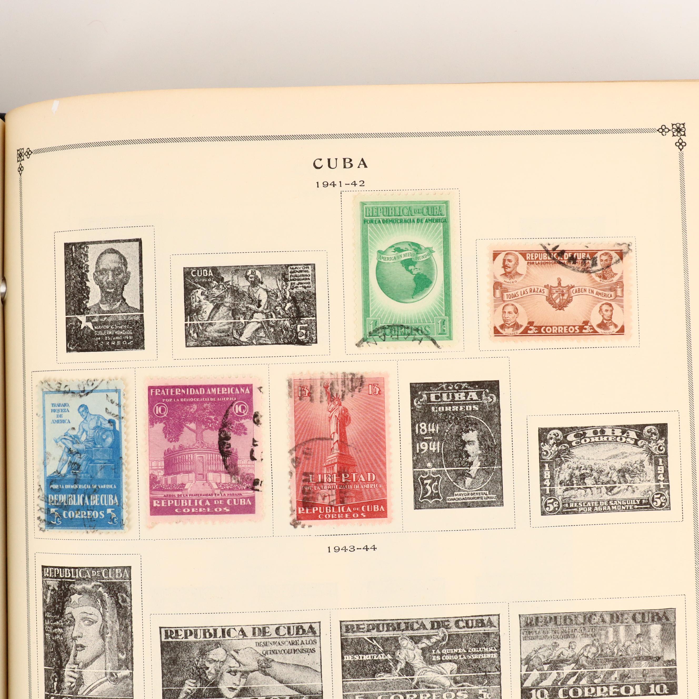 Two International Postage Stamp Albums