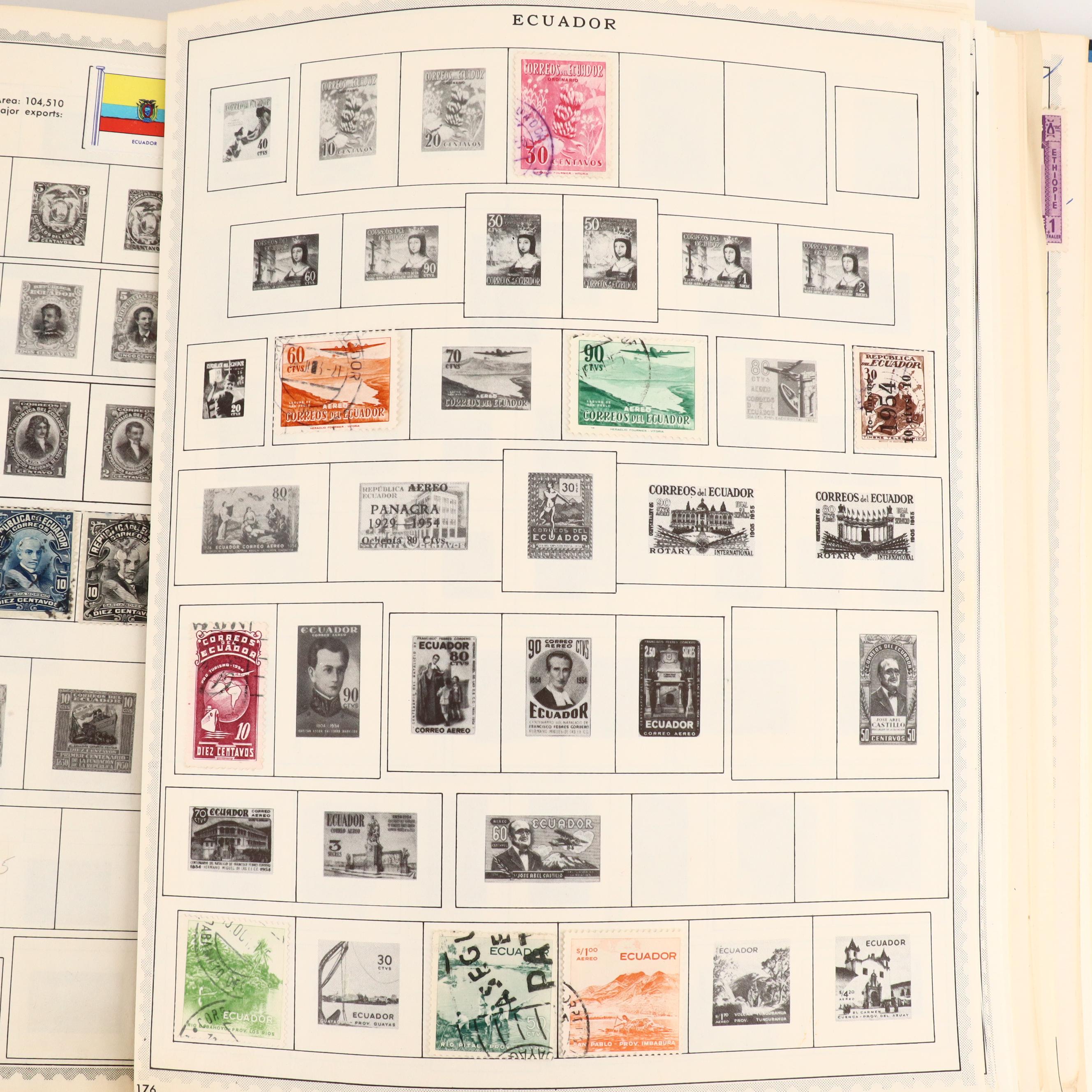 Two International Postage Stamp Albums