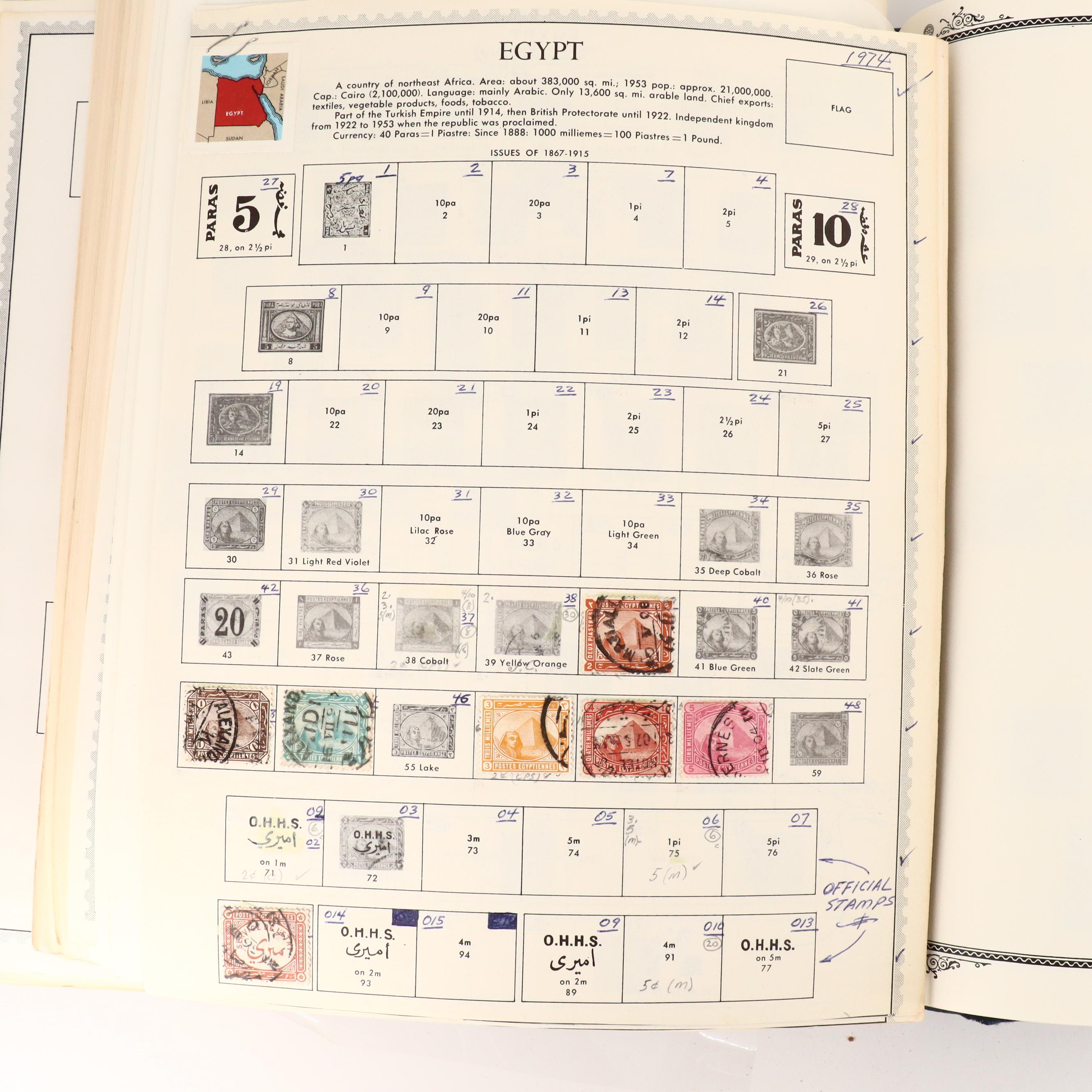 Two International Postage Stamp Albums