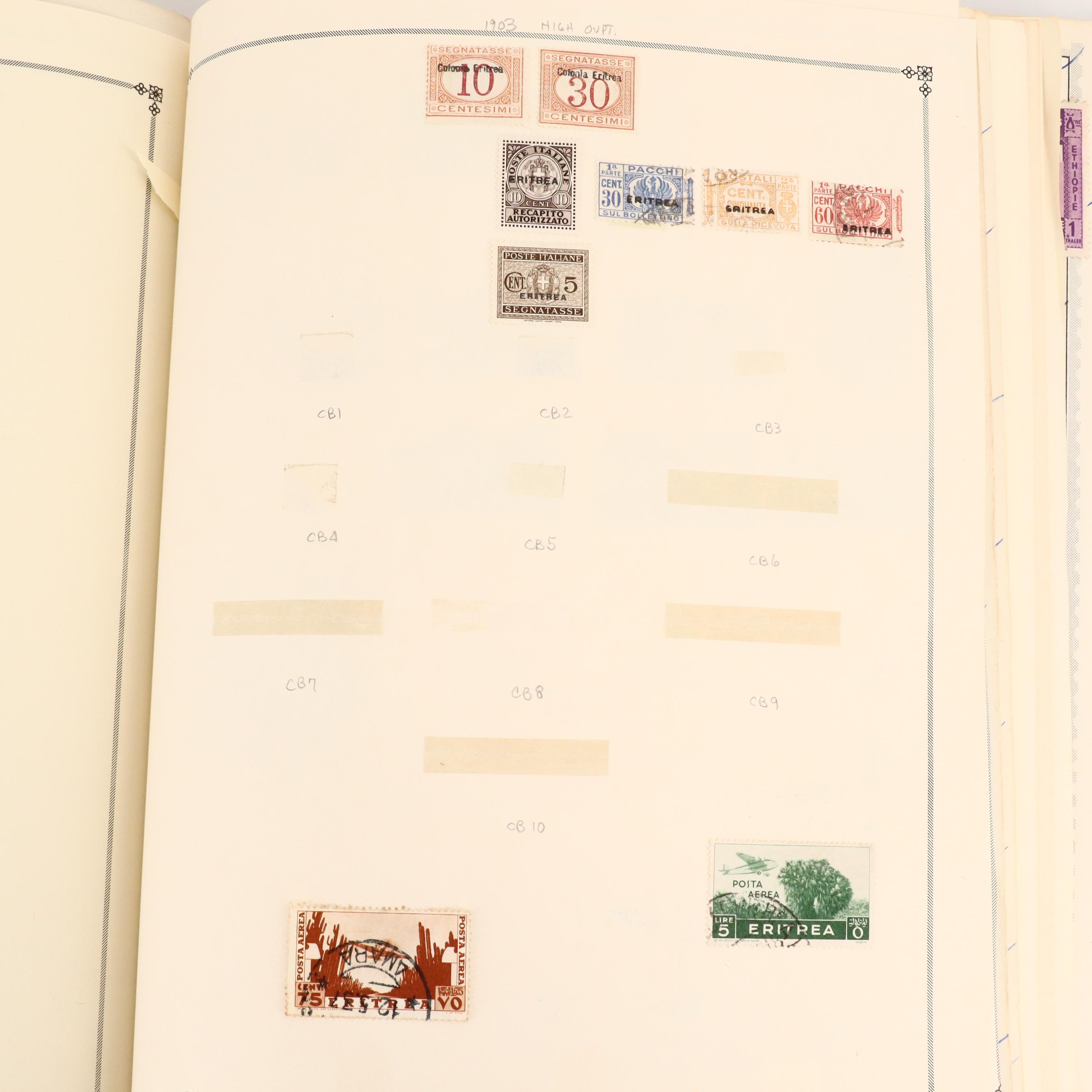 Two International Postage Stamp Albums