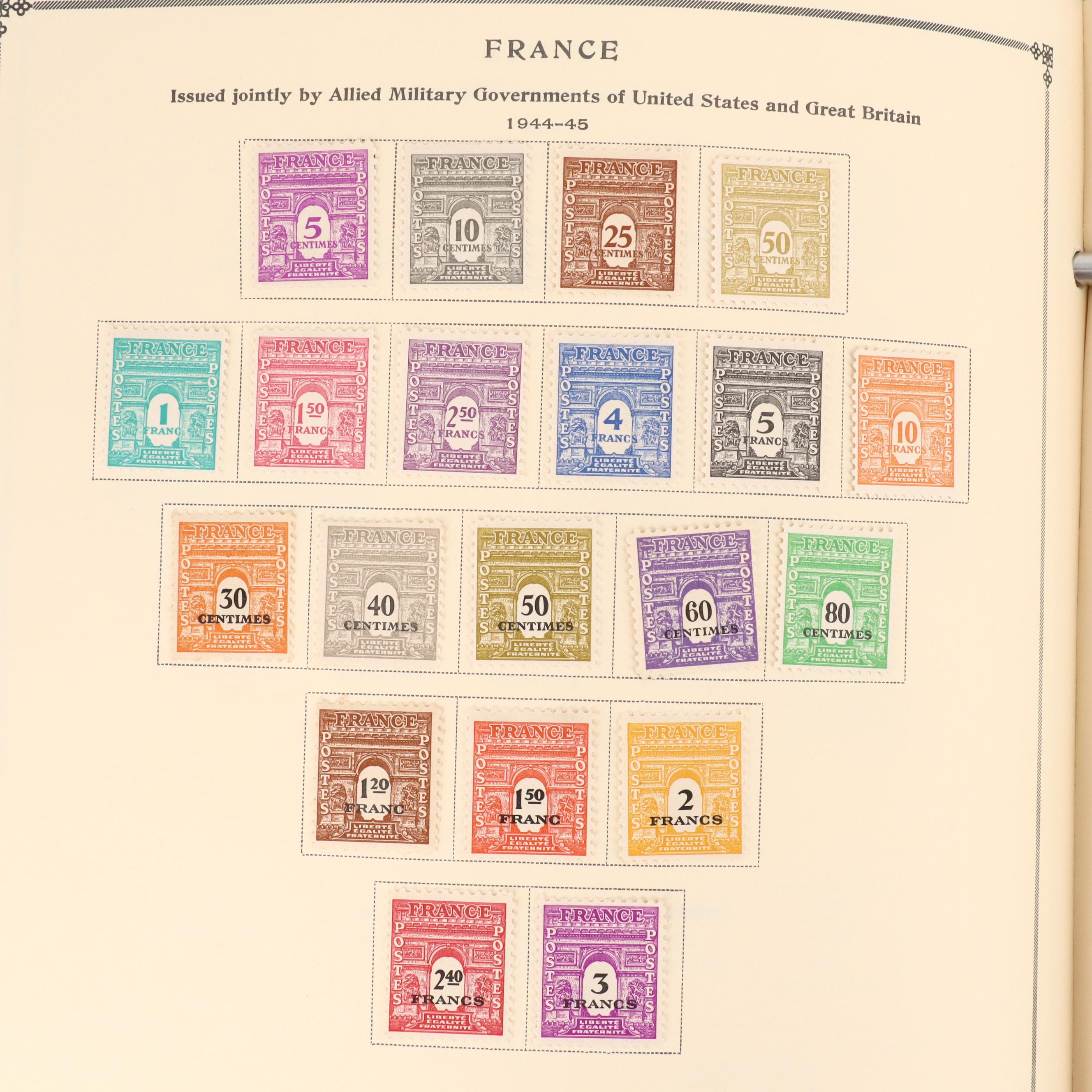 Two International Postage Stamp Albums