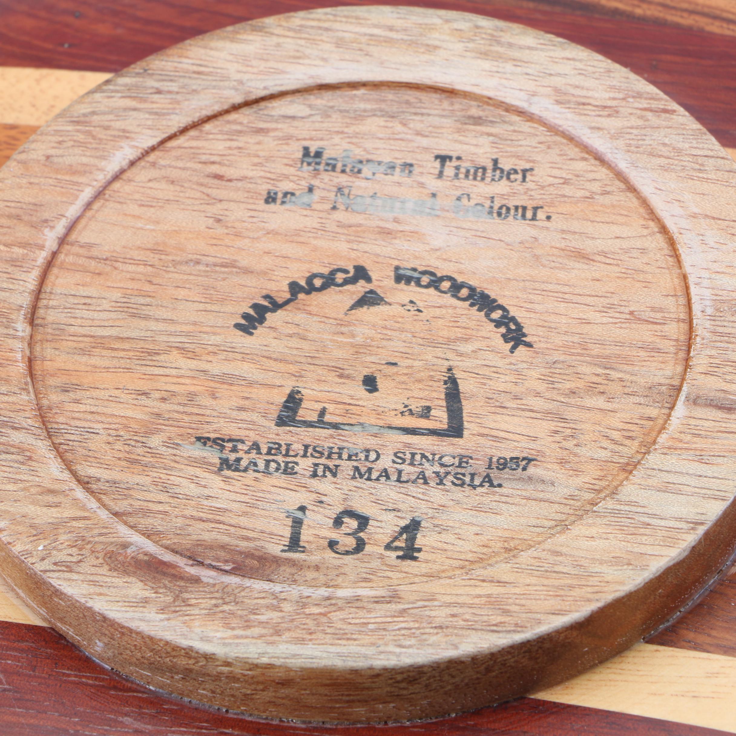 Malacca Woodwork Serving Bowls and Tray