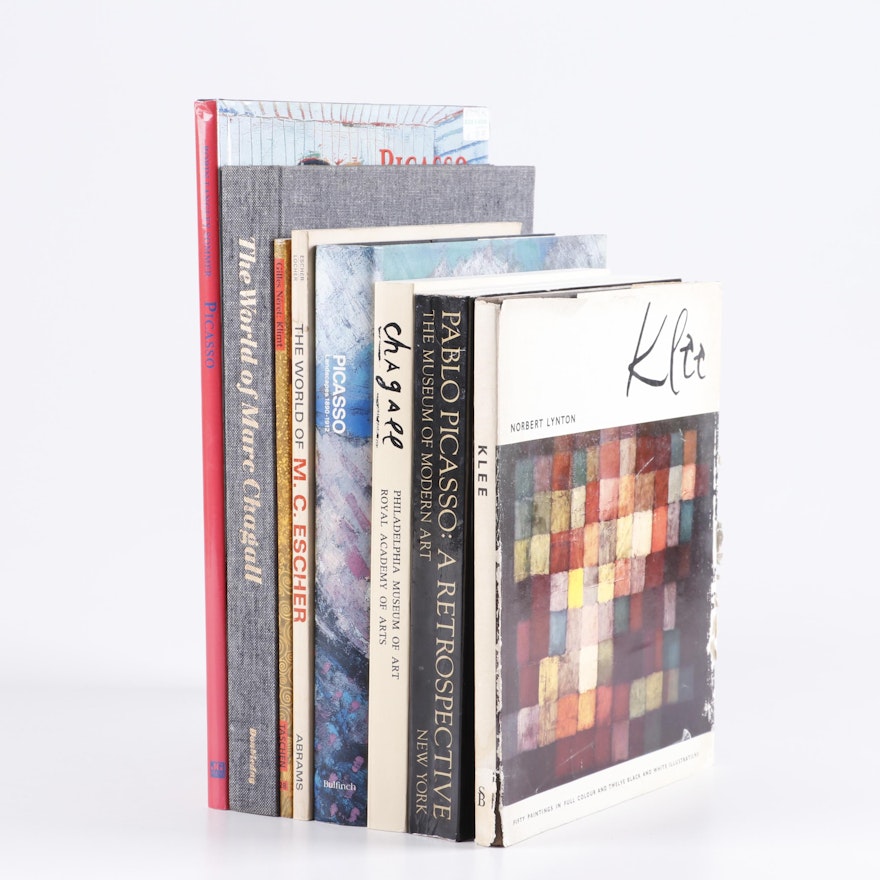 Art Books Including Picasso, Klimt and Chagall